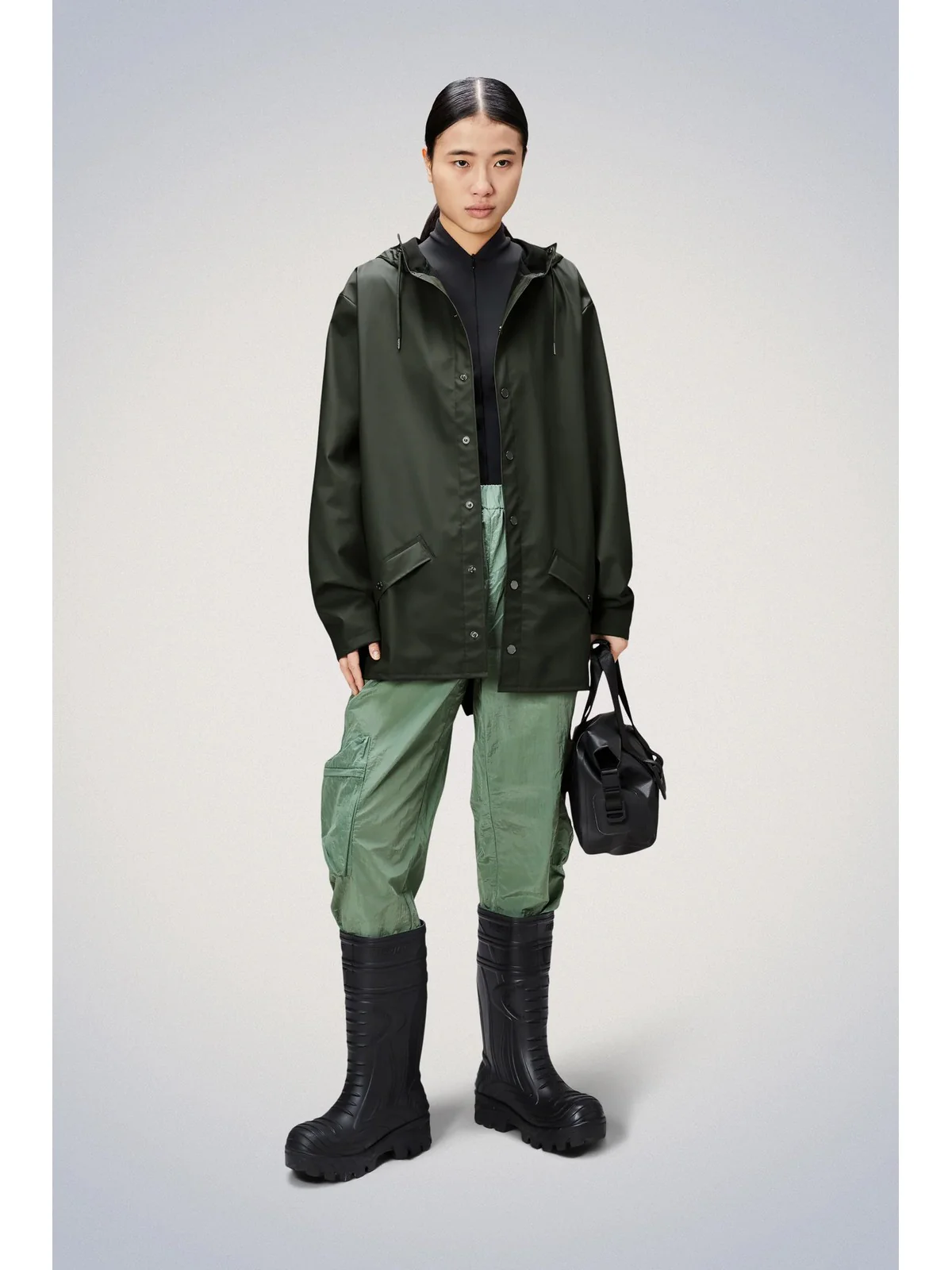 RAINS Giubbino Unisex adulto Jacket W3 12010 03 Green Verde - Image 2