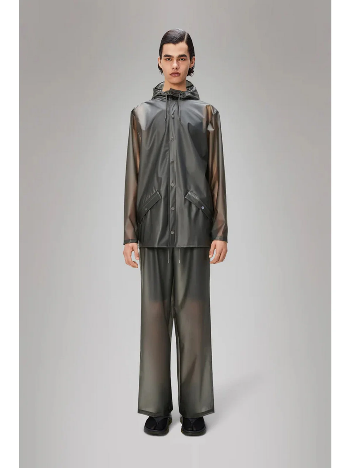RAINS Giubbino Unisex adulto Jacket W3 12010 106 Mist Grigio - Image 2