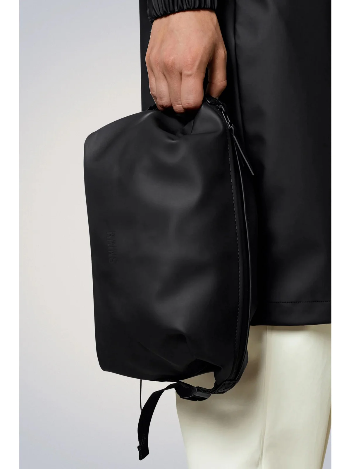 RAINS Pochette Unisex adulto Hilo Wash Bag W3 15630 01 Black Nero - Image 3