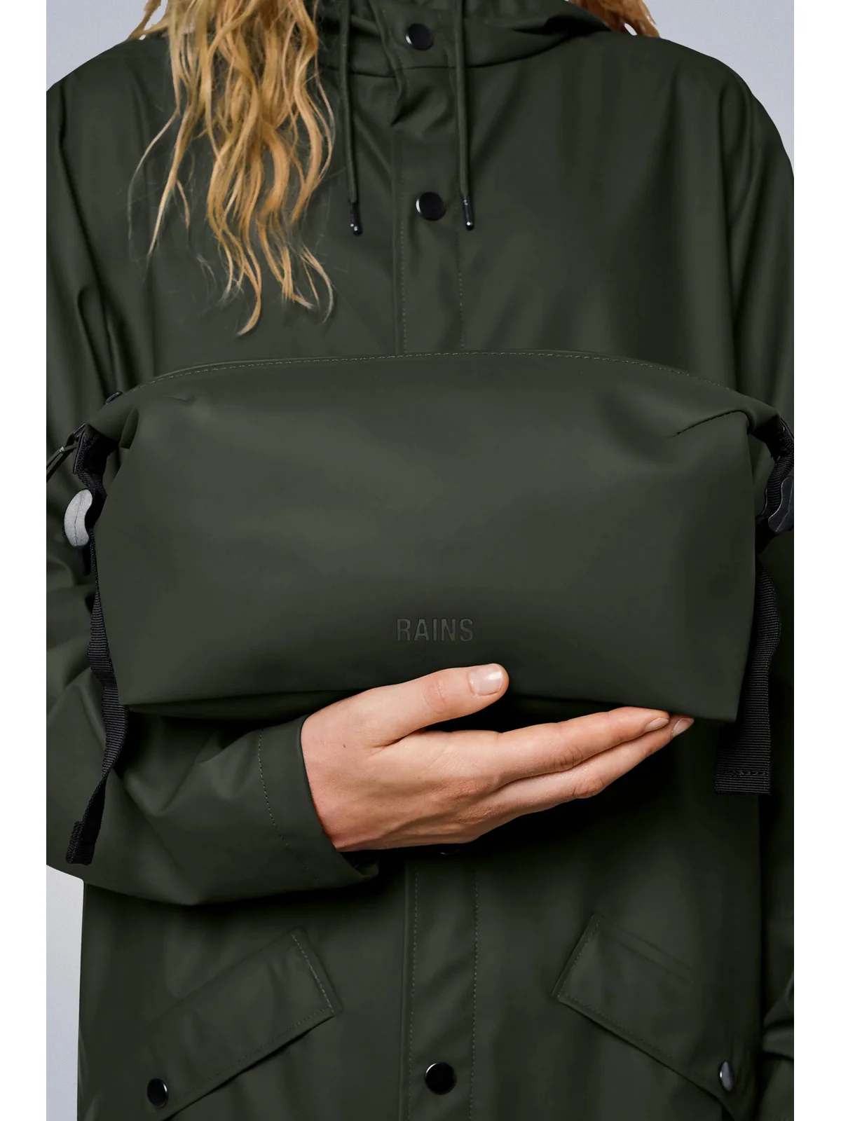RAINS Pochette Unisex adulto Hilo Wash Bag W3 15630 03 Green Verde - Image 4