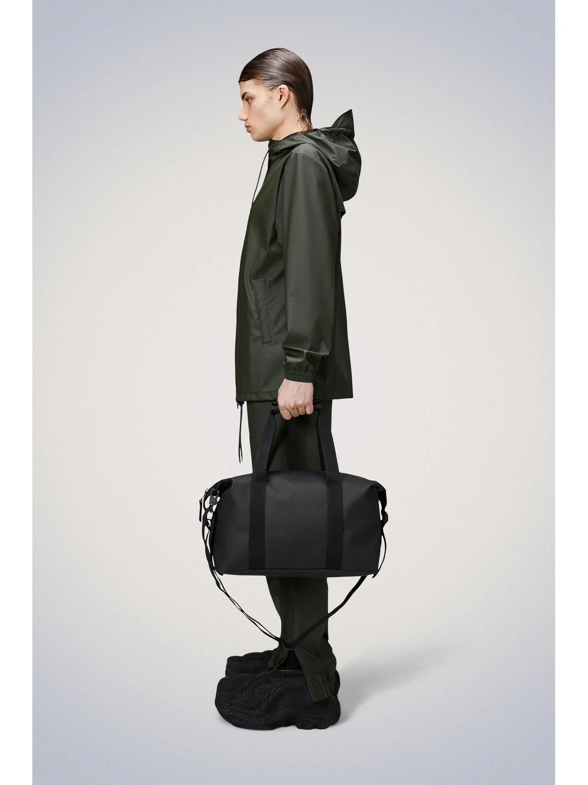 RAINS Valigie e Trolley Unisex adulto Hilo Weekend Bag Small W3 14220 01 Black Nero - Image 2