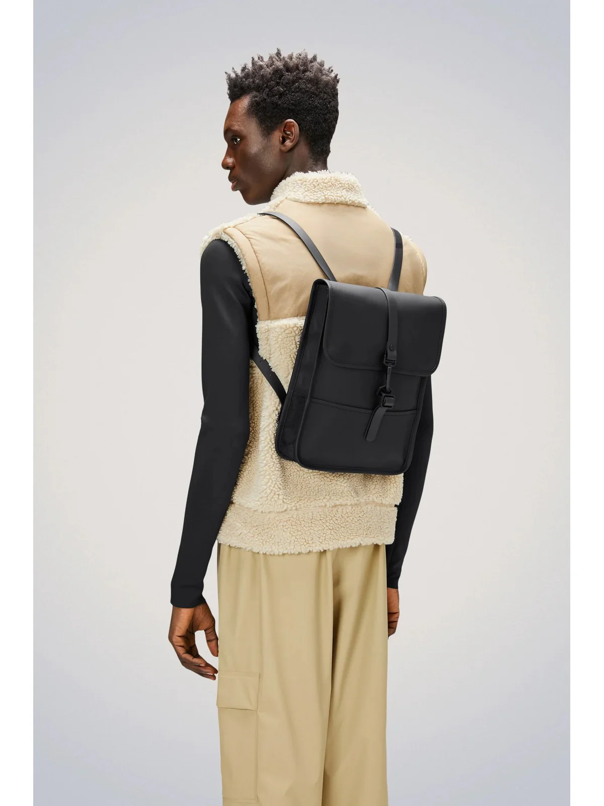 RAINS Zaino Unisex adulto Backpack Micro W3 13010 01 Black Nero - Image 4