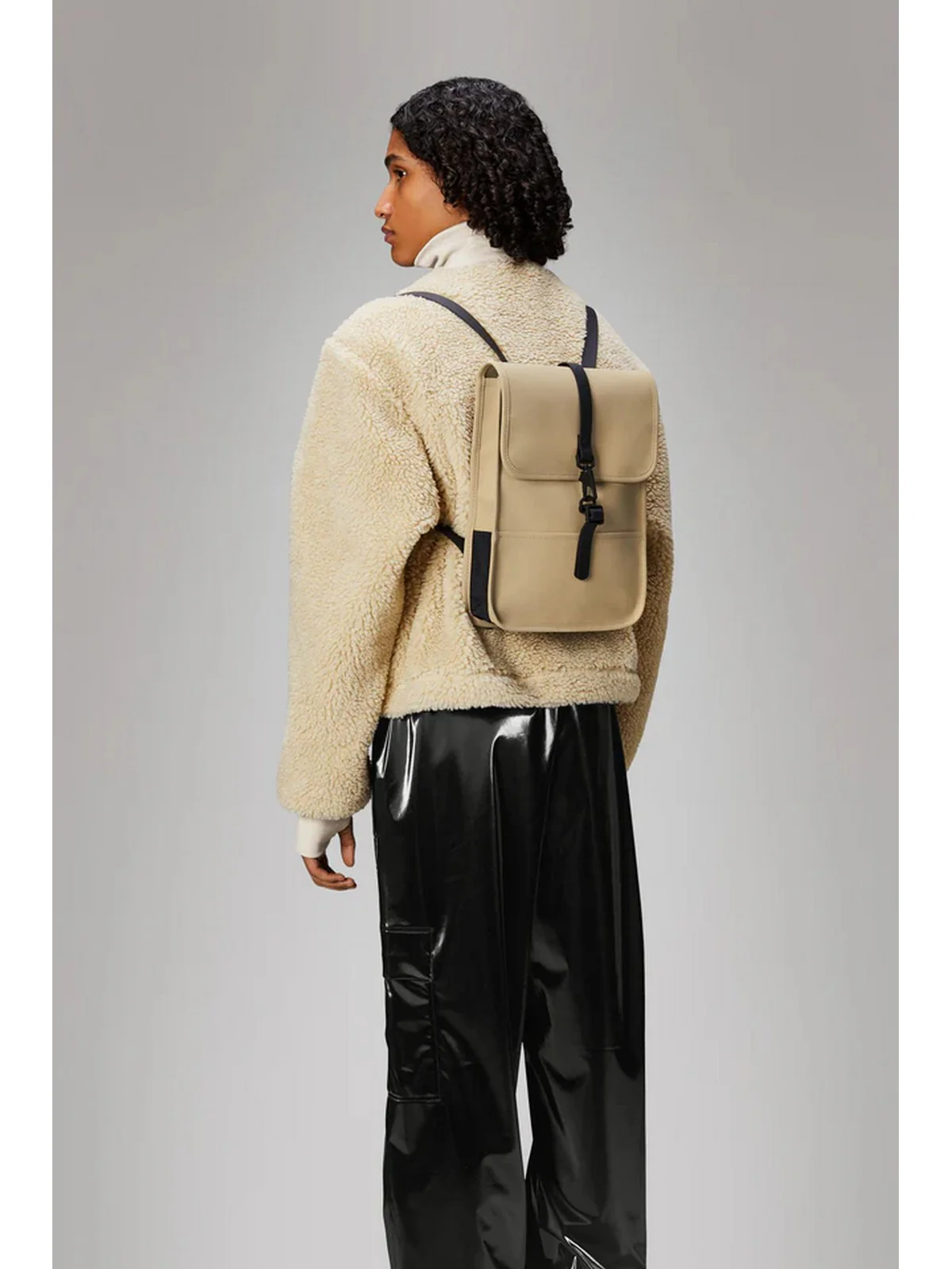 RAINS Zaino Unisex adulto Backpack Micro W3 13010 SAN Beige - Image 3