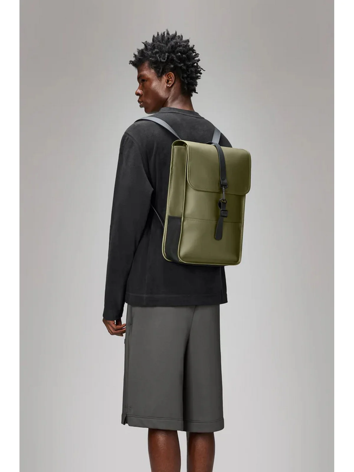 RAINS Zaino Unisex adulto Backpack Mini W3 13020 105 Revel Verde - Image 3