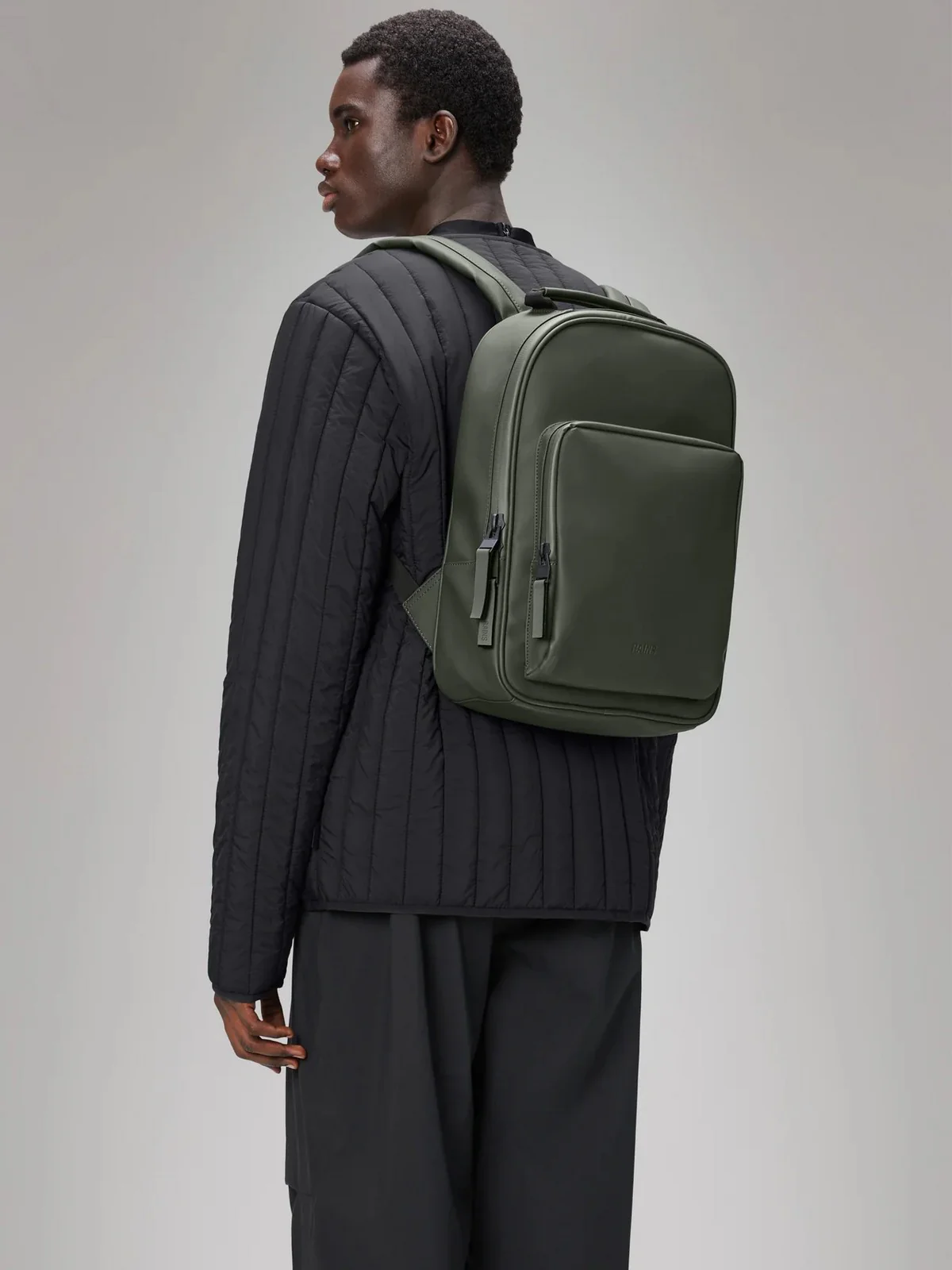 RAINS Zaino Unisex adulto Book Daypack W3 13260 03 Green Verde - Image 2