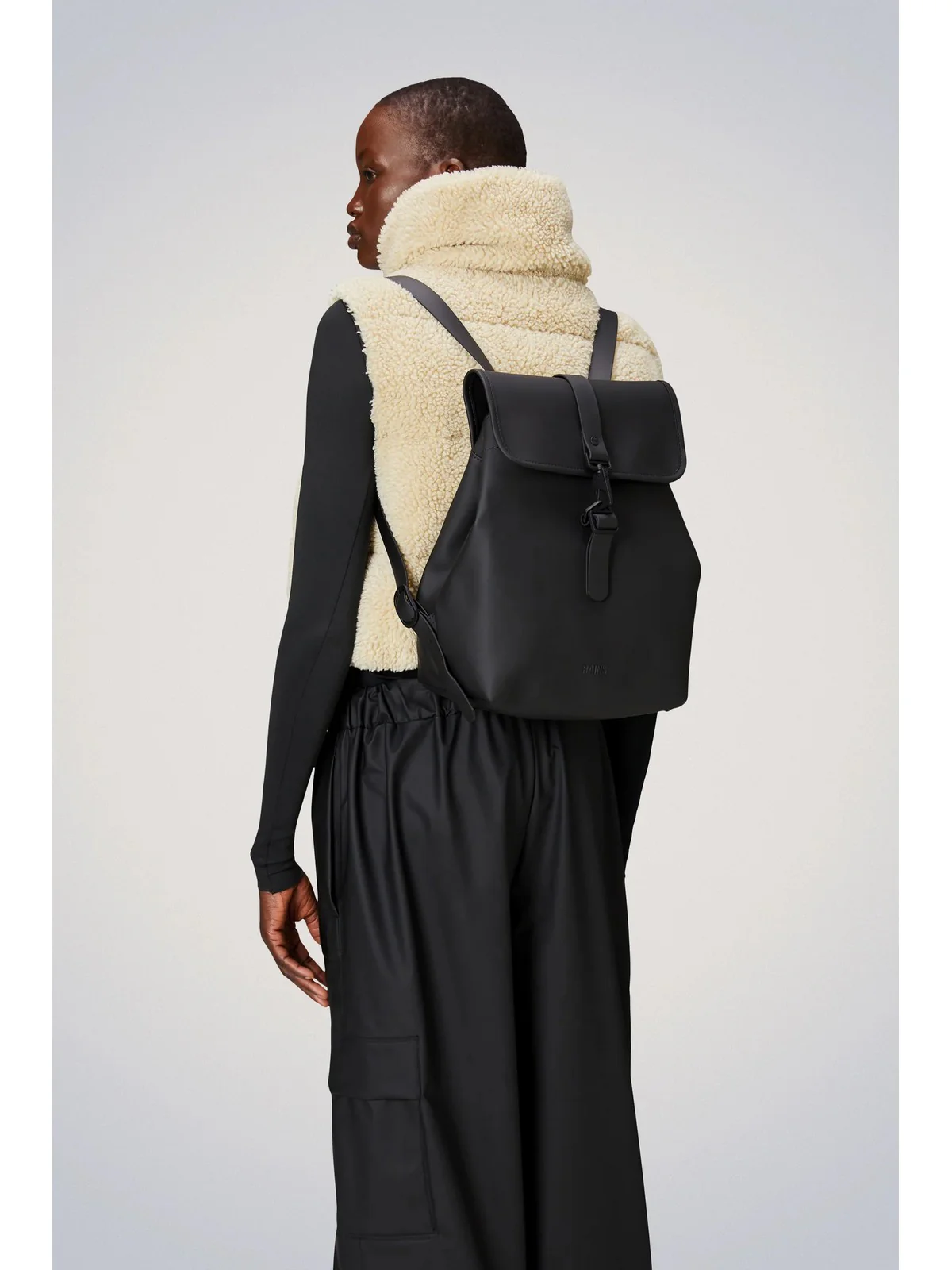RAINS Zaino Unisex adulto Bucket Backpack W3 13040 01 Black Nero - Image 3
