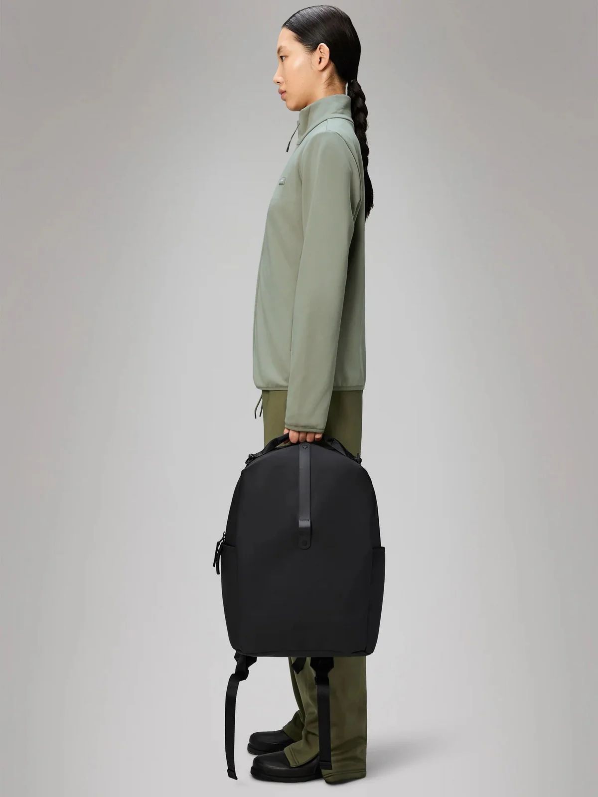 RAINS Zaino Unisex adulto Clip Front Backpack W3 14890 01 Black BLACK - Image 4