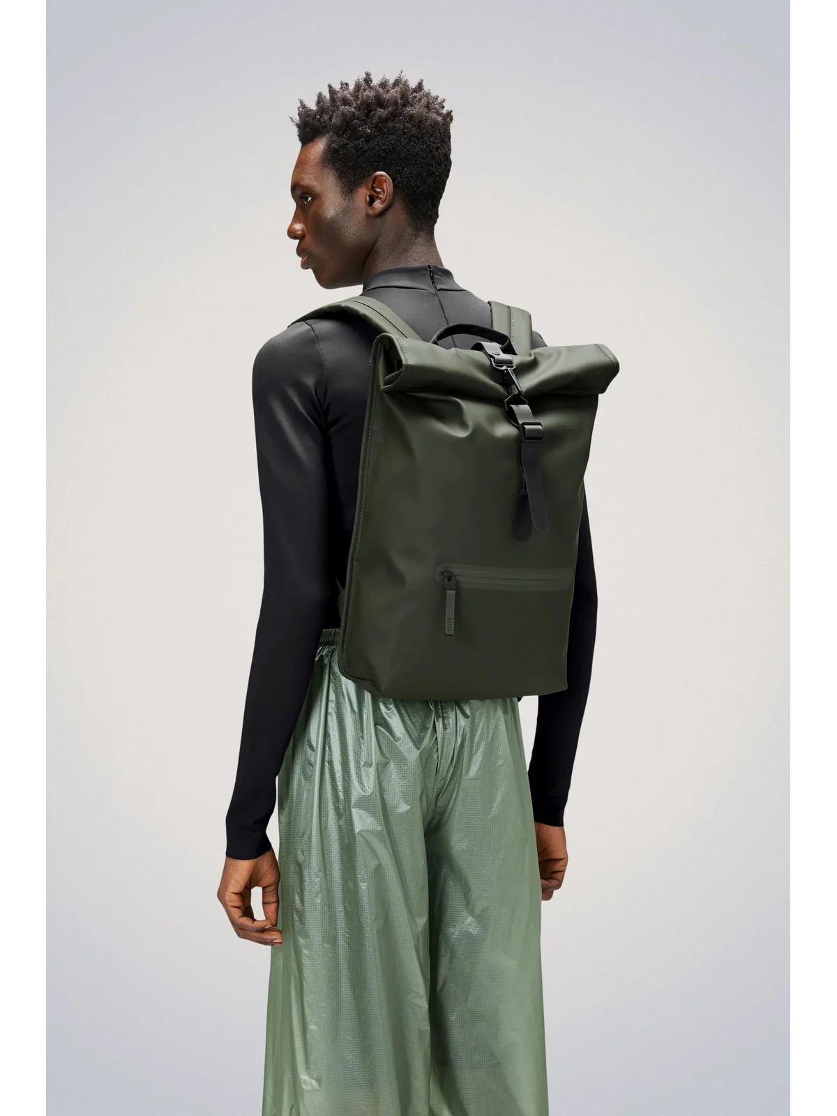 RAINS Zaino Unisex adulto Rolltop Rucksack W3 13320 03 Green Verde - Image 3