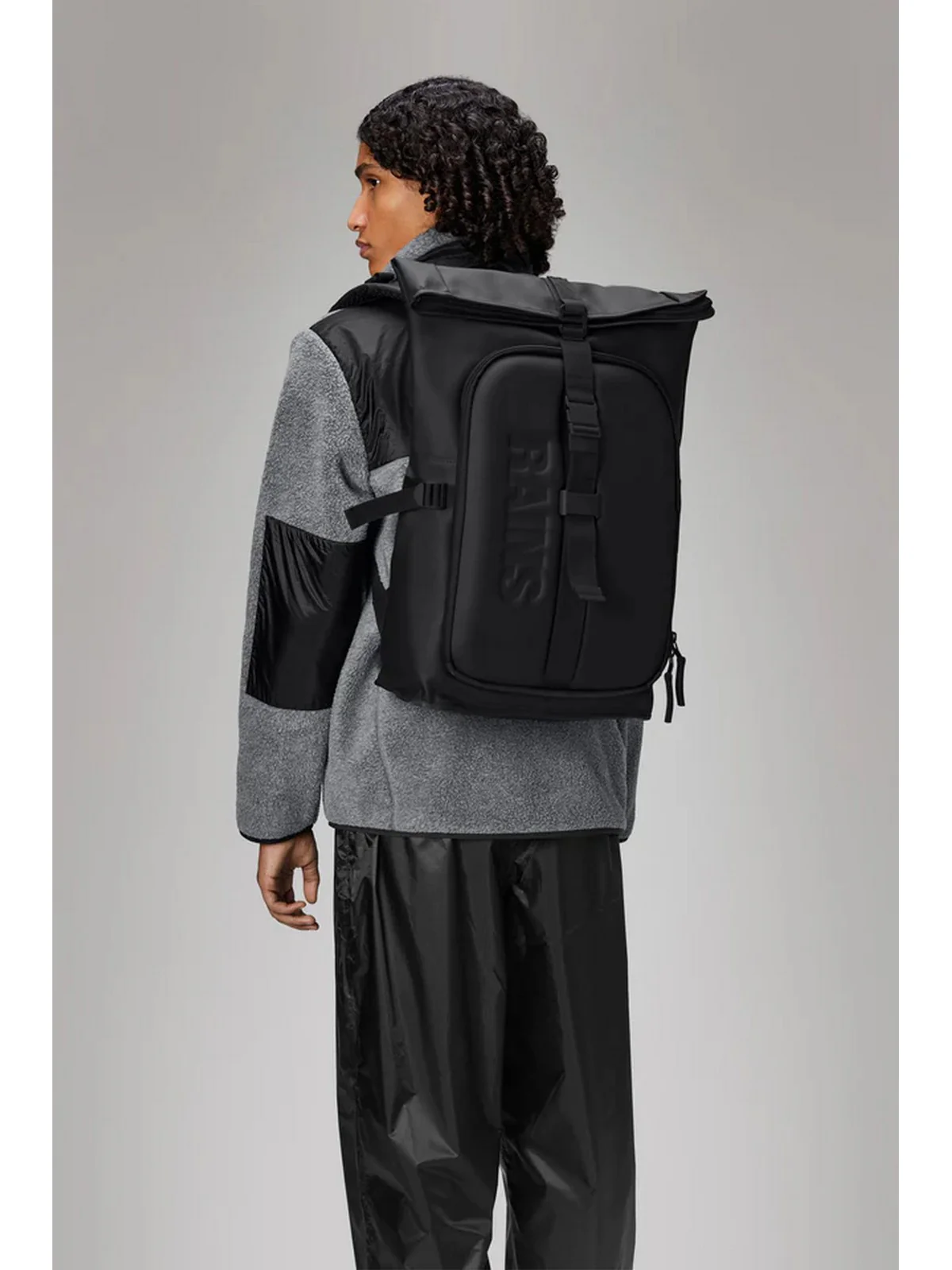 RAINS Zaino Unisex adulto Texel Moulded Backpack 13430 01 Black Nero - Image 5