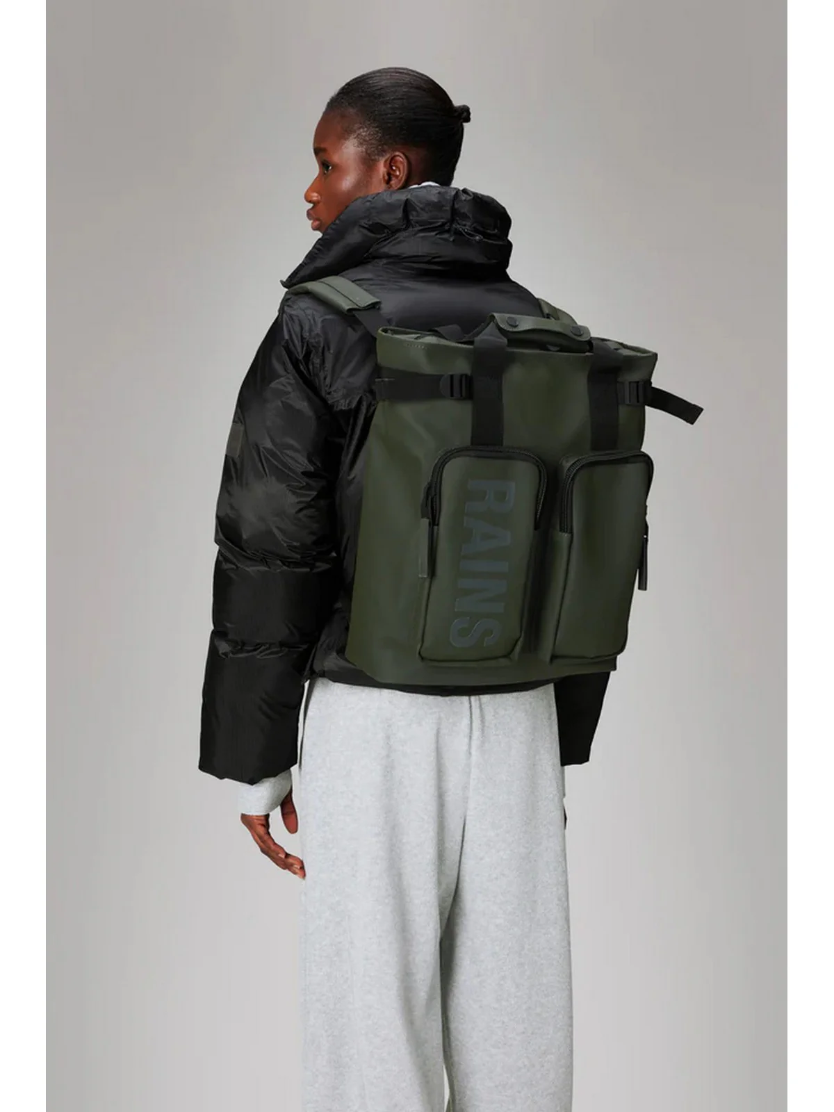 RAINS Zaino Unisex adulto Texel Tote Backpack W3 14240 03 Green GREEN - Image 3