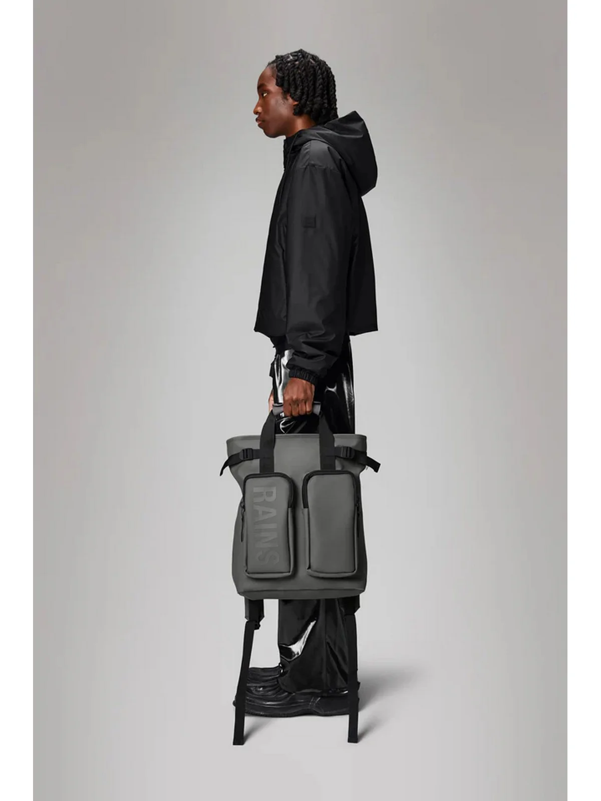 RAINS Zaino Unisex adulto Texel Tote Backpack W3 14240 GRY Grigio - Image 3