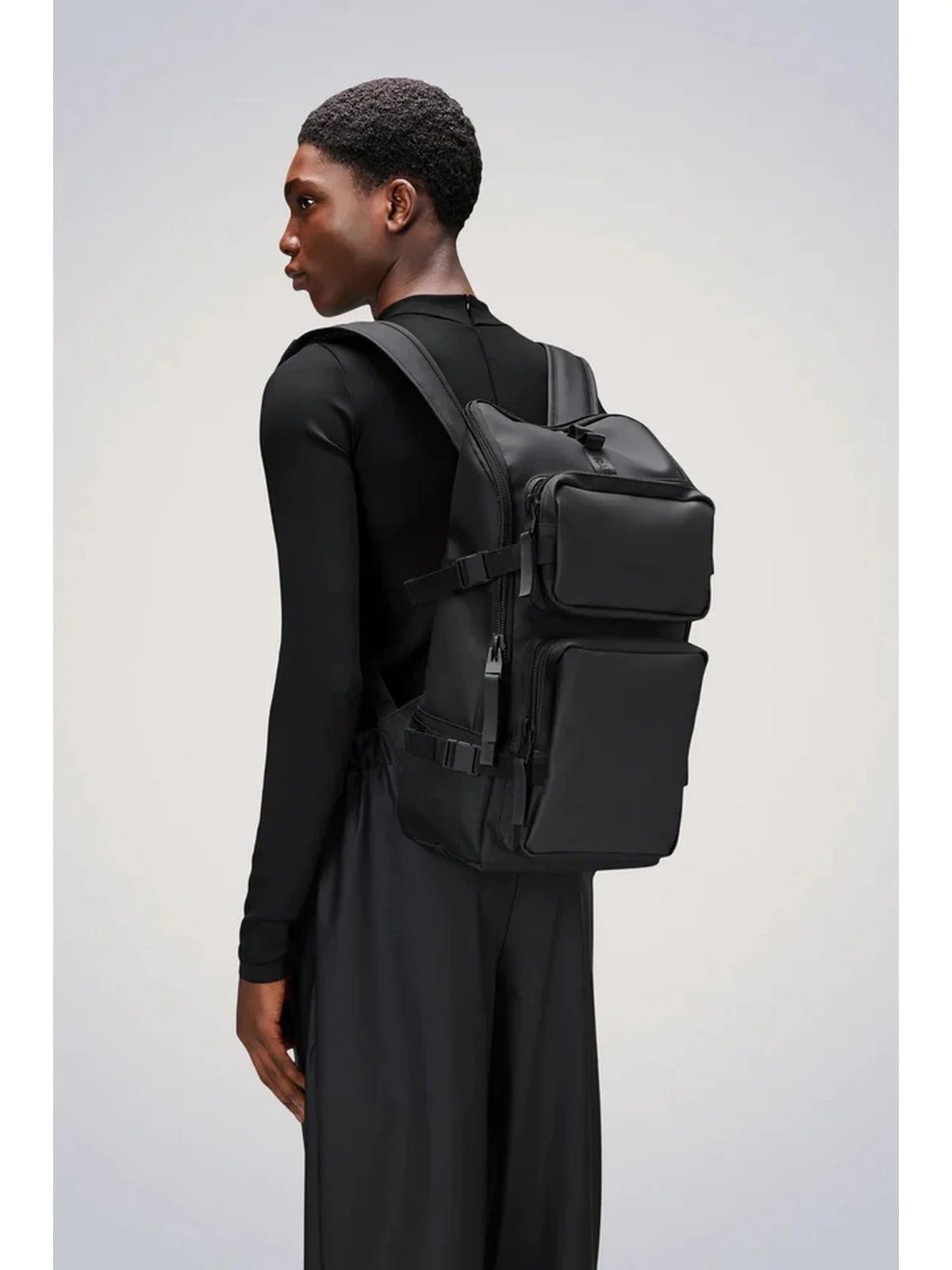 RAINS Zaino Unisex adulto Trail Cargo Backpack W3 14330 01 Black Nero - Image 4
