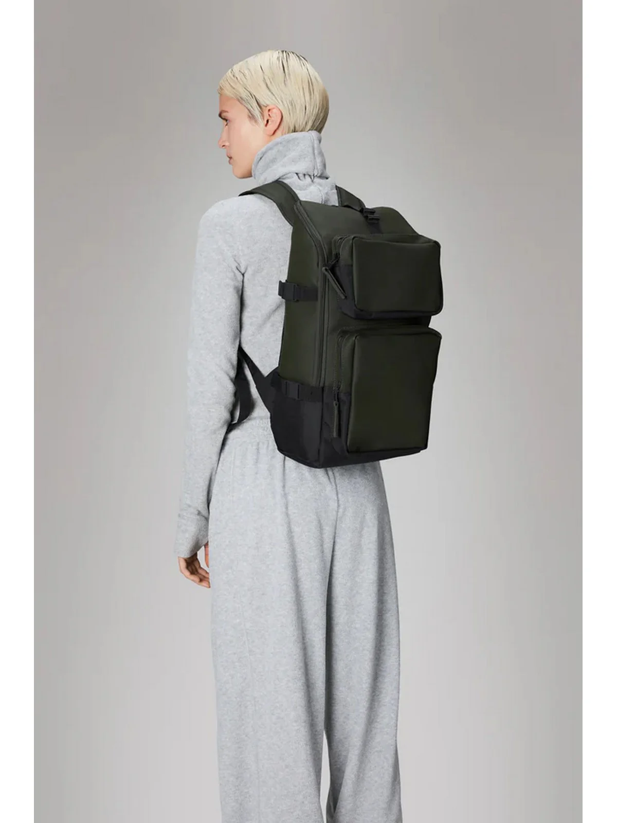 RAINS Zaino Unisex adulto Trail Cargo Backpack W3 14330 03 Green Verde - Image 2