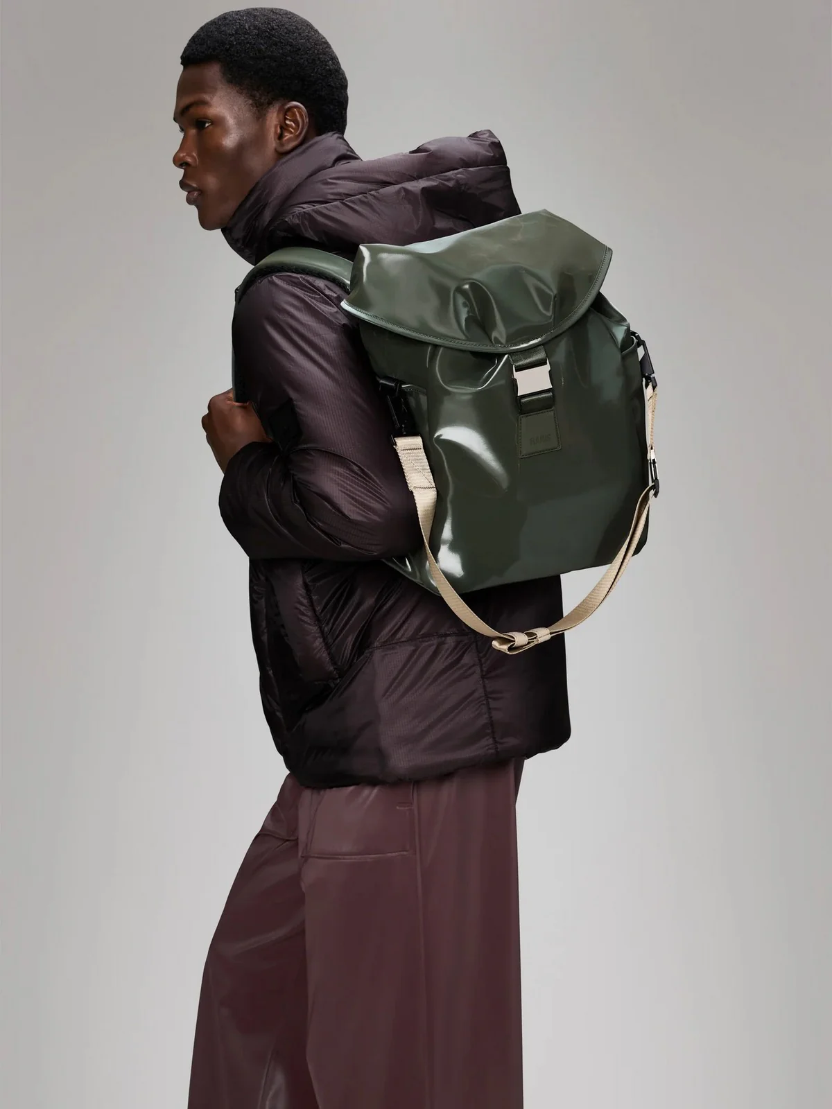 RAINS Zaino Unisex adulto Valera Bucket Backpack W3 14840 127 Swamp Swamp - Image 6