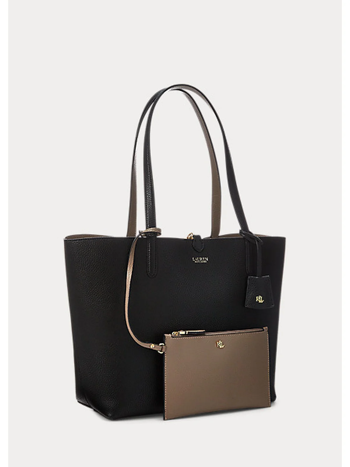 LAUREN RALPH LAUREN Borsa Donna 431795329 001 BLACK/TAUPE - Image 8