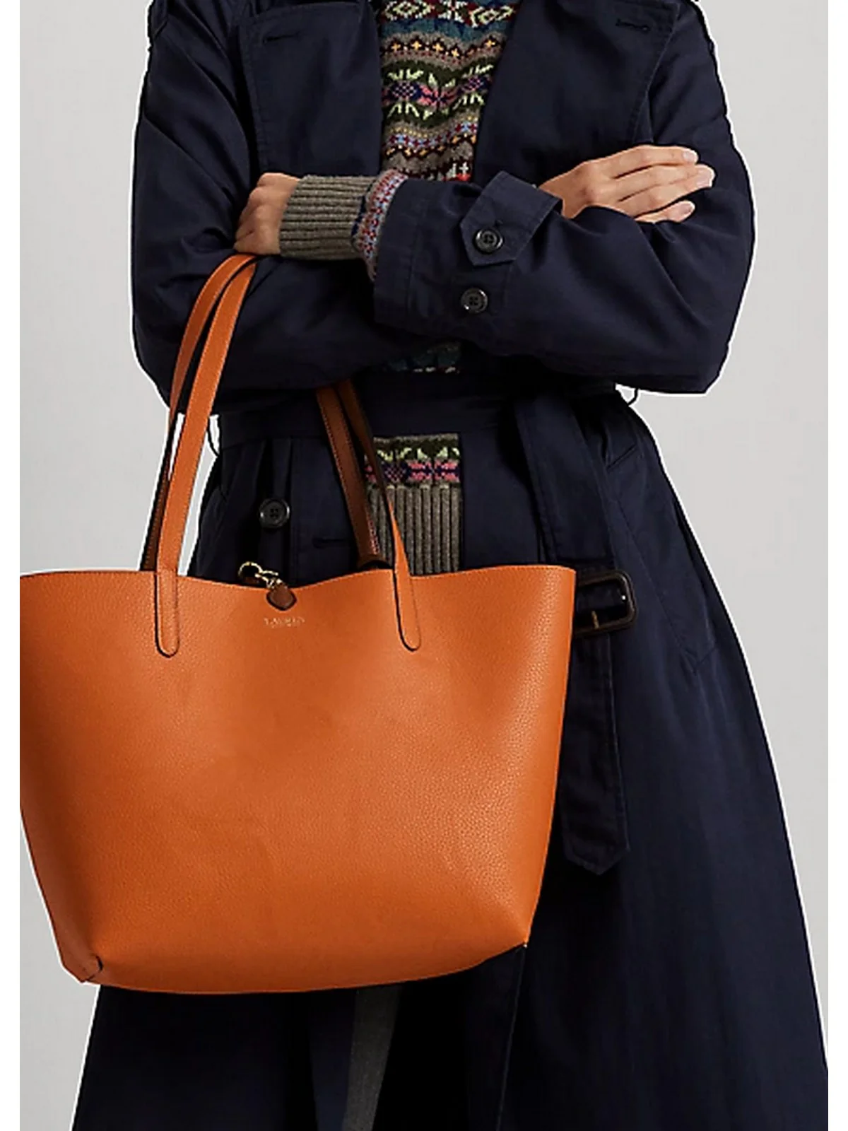LAUREN RALPH LAUREN Borsa Donna  431795329 002 LAUREN TAN/ORANGE - Image 8