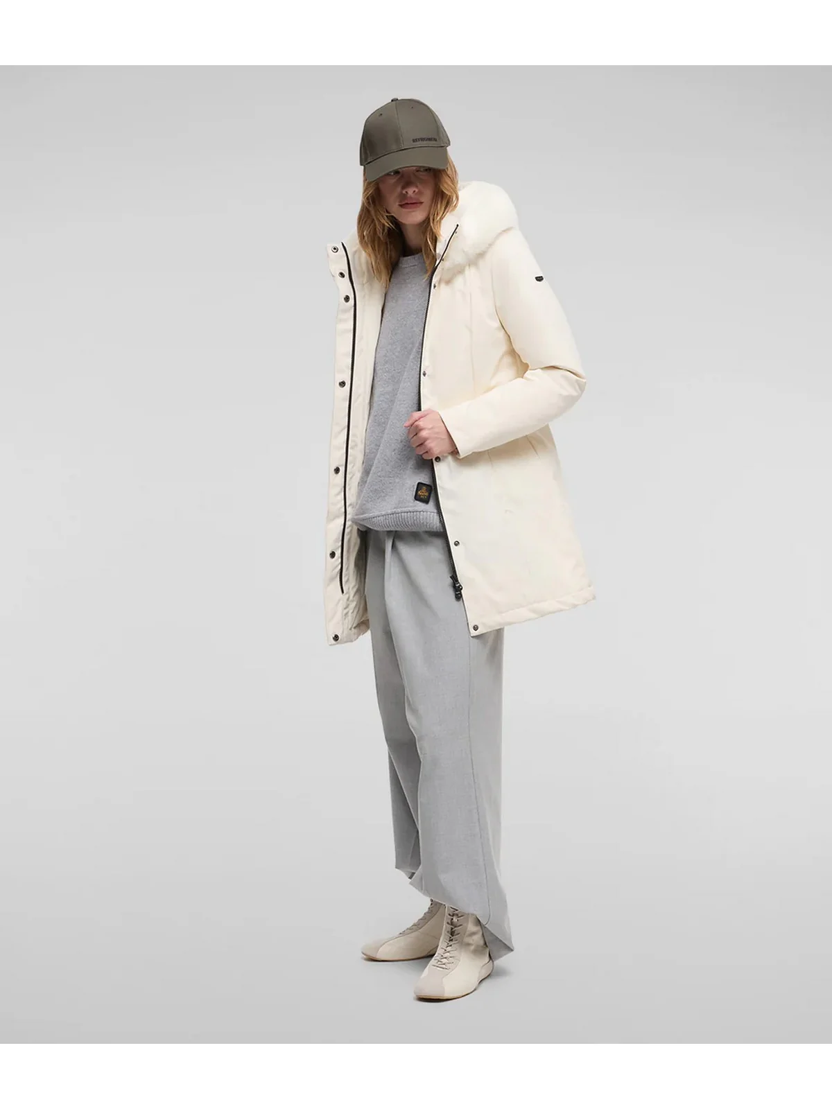 REFRIGIWEAR Cappotto Donna LADY TECH/1 FUR JACKET W99108 XT2429 A00152 Beige - Image 2