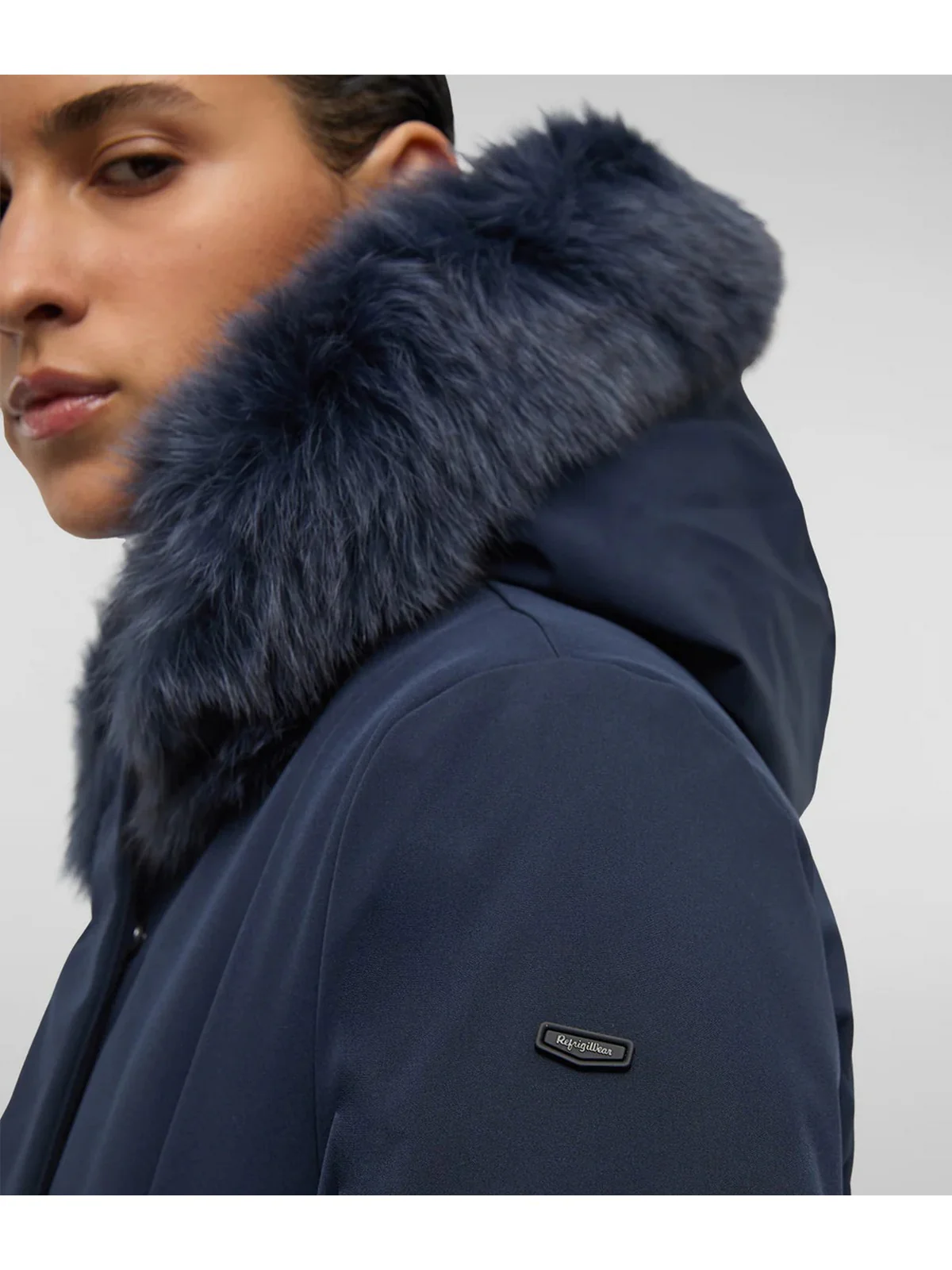 REFRIGIWEAR Cappotto Donna LADY TECH/1 FUR JACKET W99108 XT2429 F03700 Blu - Image 5