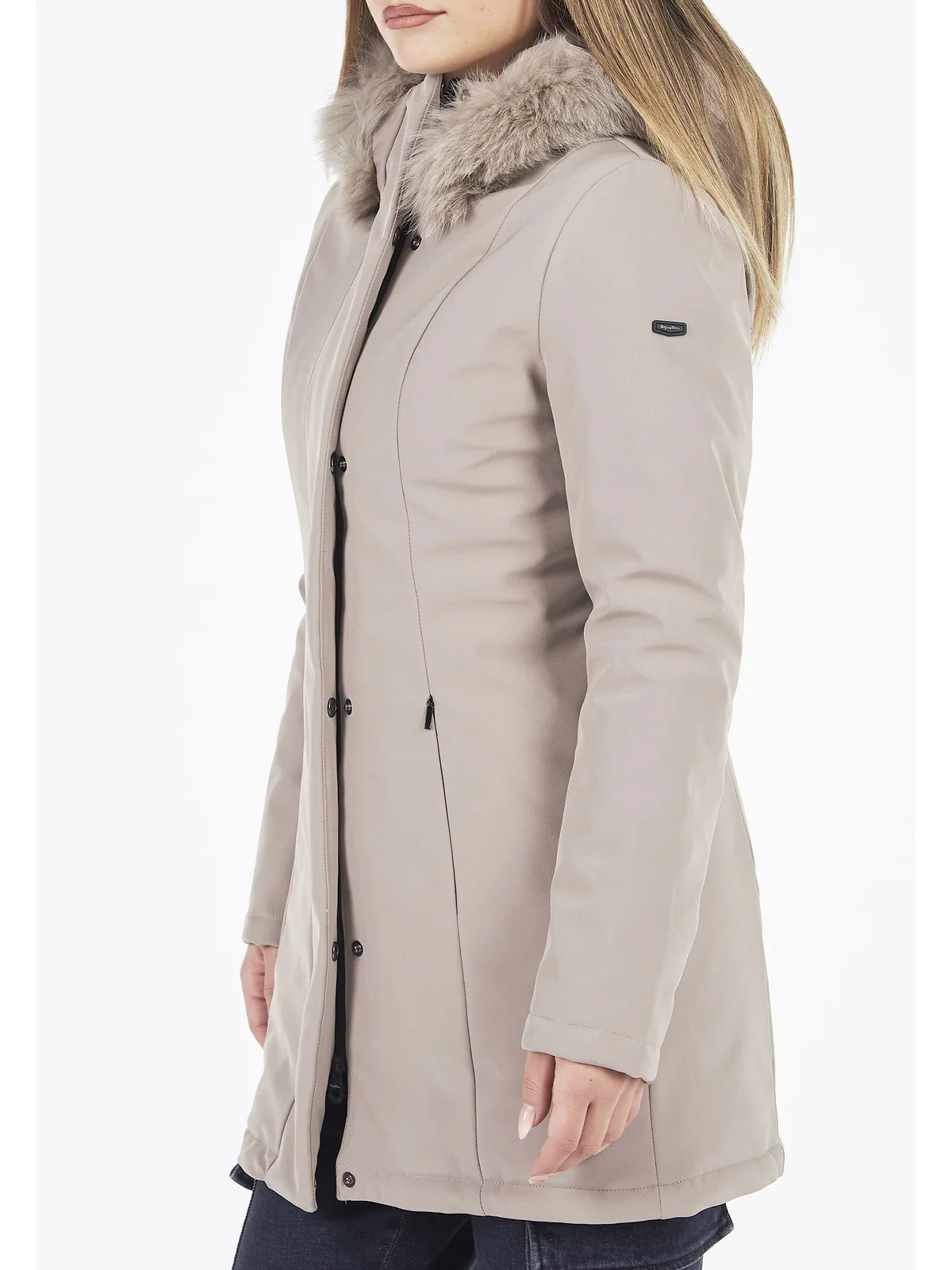 REFRIGIWEAR Piumino Donna LADY TECH/1 FUR JACKET W99108 XT2429 A00220 Beige - Image 4
