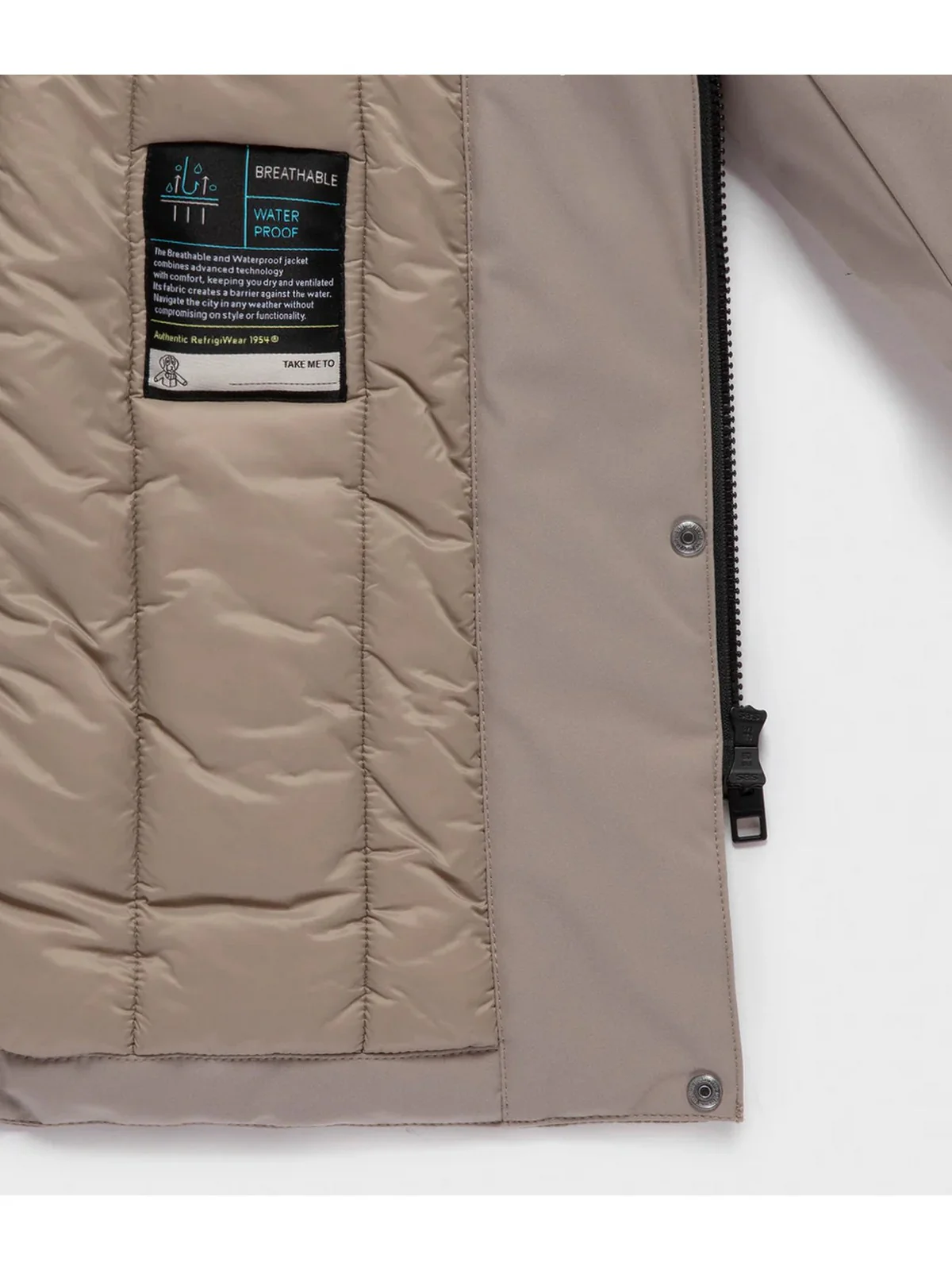 REFRIGIWEAR Piumino Donna LADY TECH/1 FUR JACKET W99108 XT3790 A00220 NEW BEIGE - Image 2