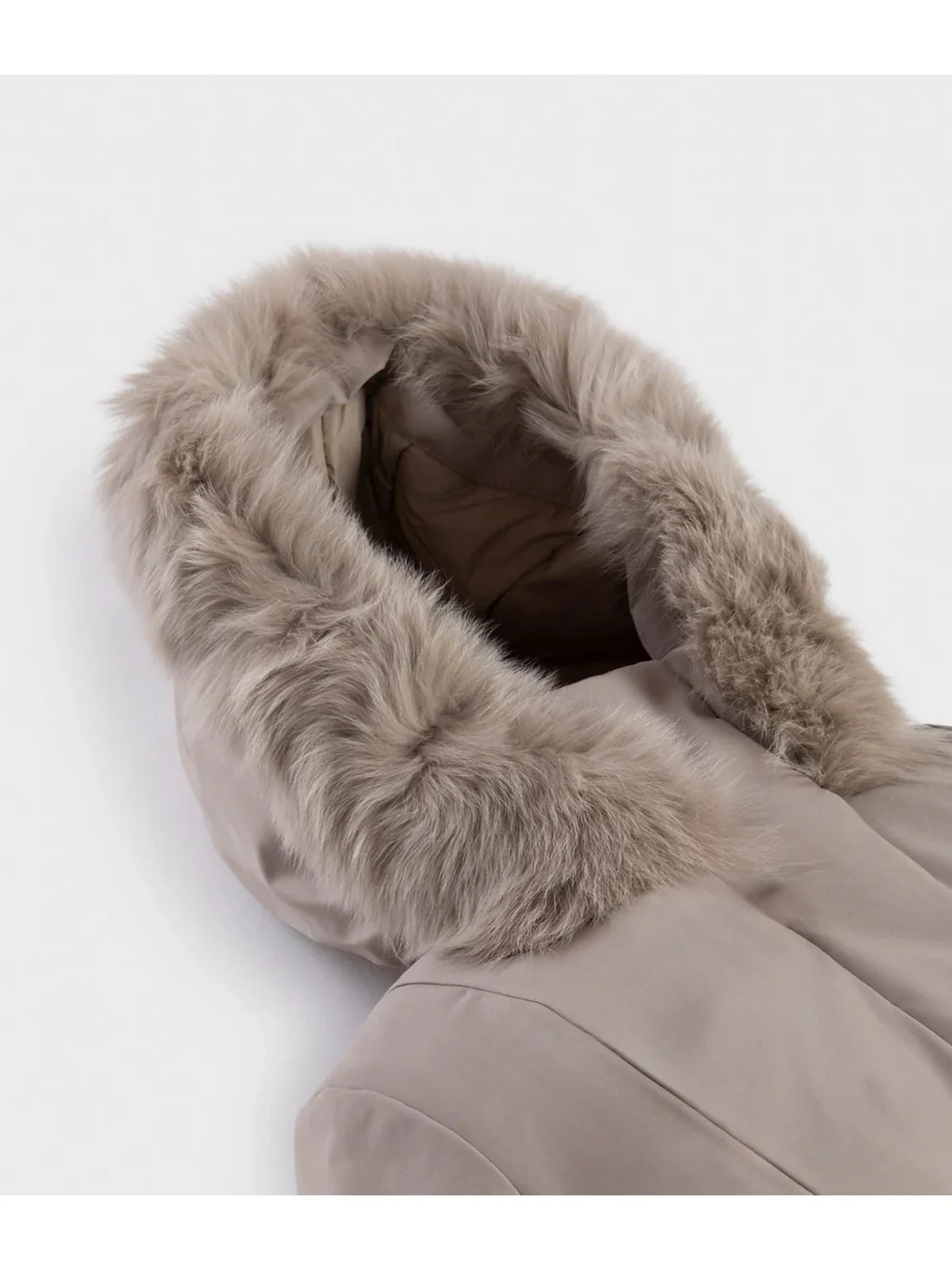 REFRIGIWEAR Piumino Donna LADY TECH/1 FUR JACKET W99108 XT3790 A00220 NEW BEIGE - Image 3