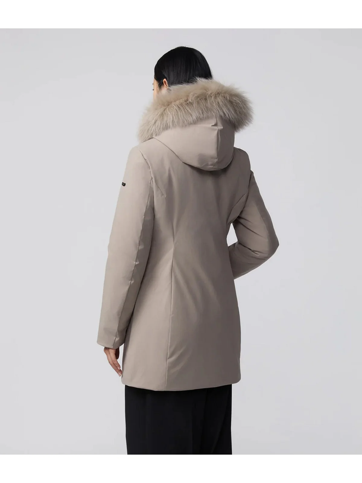 REFRIGIWEAR Piumino Donna LADY TECH/1 FUR JACKET W99108 XT3790 A00220 NEW BEIGE - Image 6