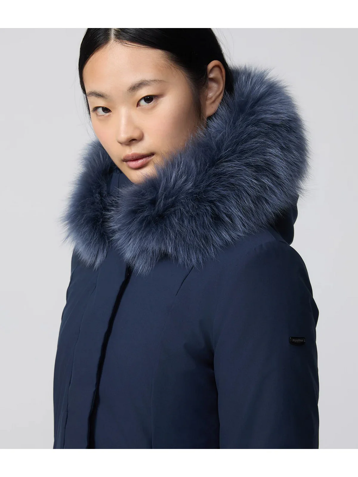 REFRIGIWEAR Piumino Donna LADY TECH/1 FUR JACKET W99108 XT3790 F03700 DARK BLUE - Image 5