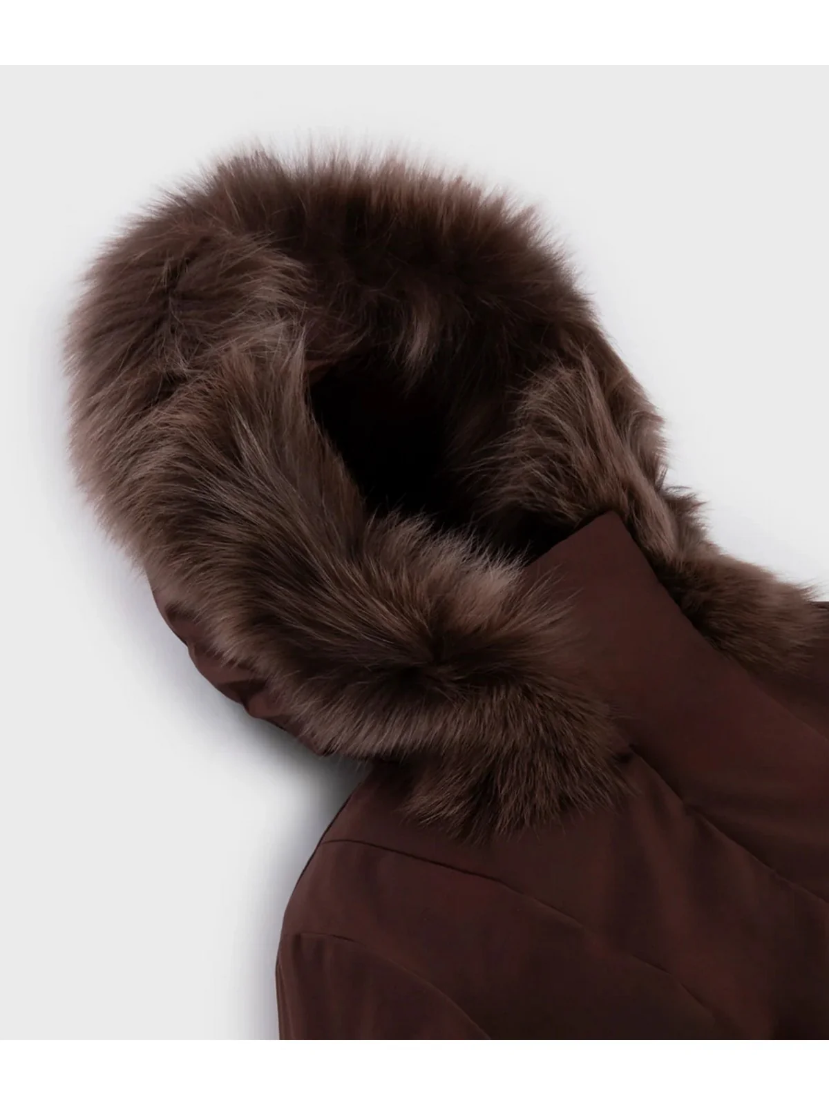 REFRIGIWEAR Piumino Donna LADY TECH/1 FUR JACKET W99108 XT3790 H01419 COFFEE - Image 3