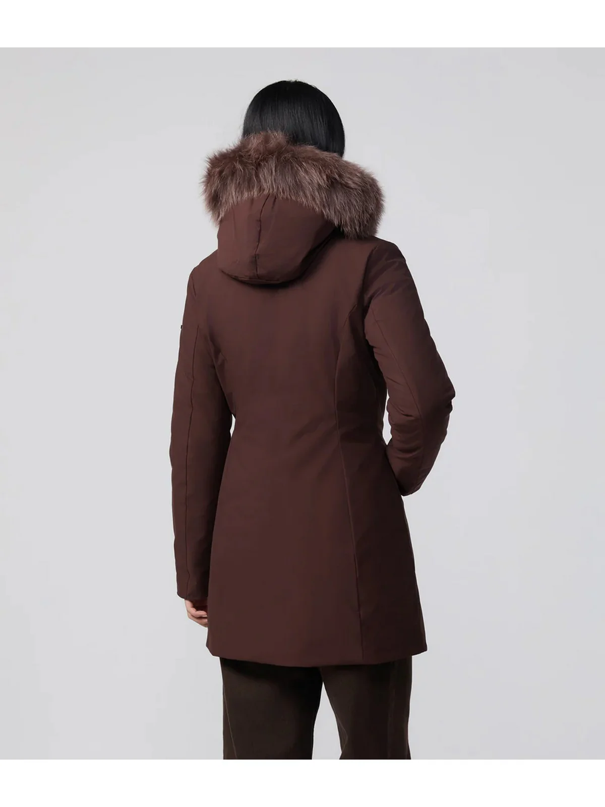 REFRIGIWEAR Piumino Donna LADY TECH/1 FUR JACKET W99108 XT3790 H01419 COFFEE - Image 6