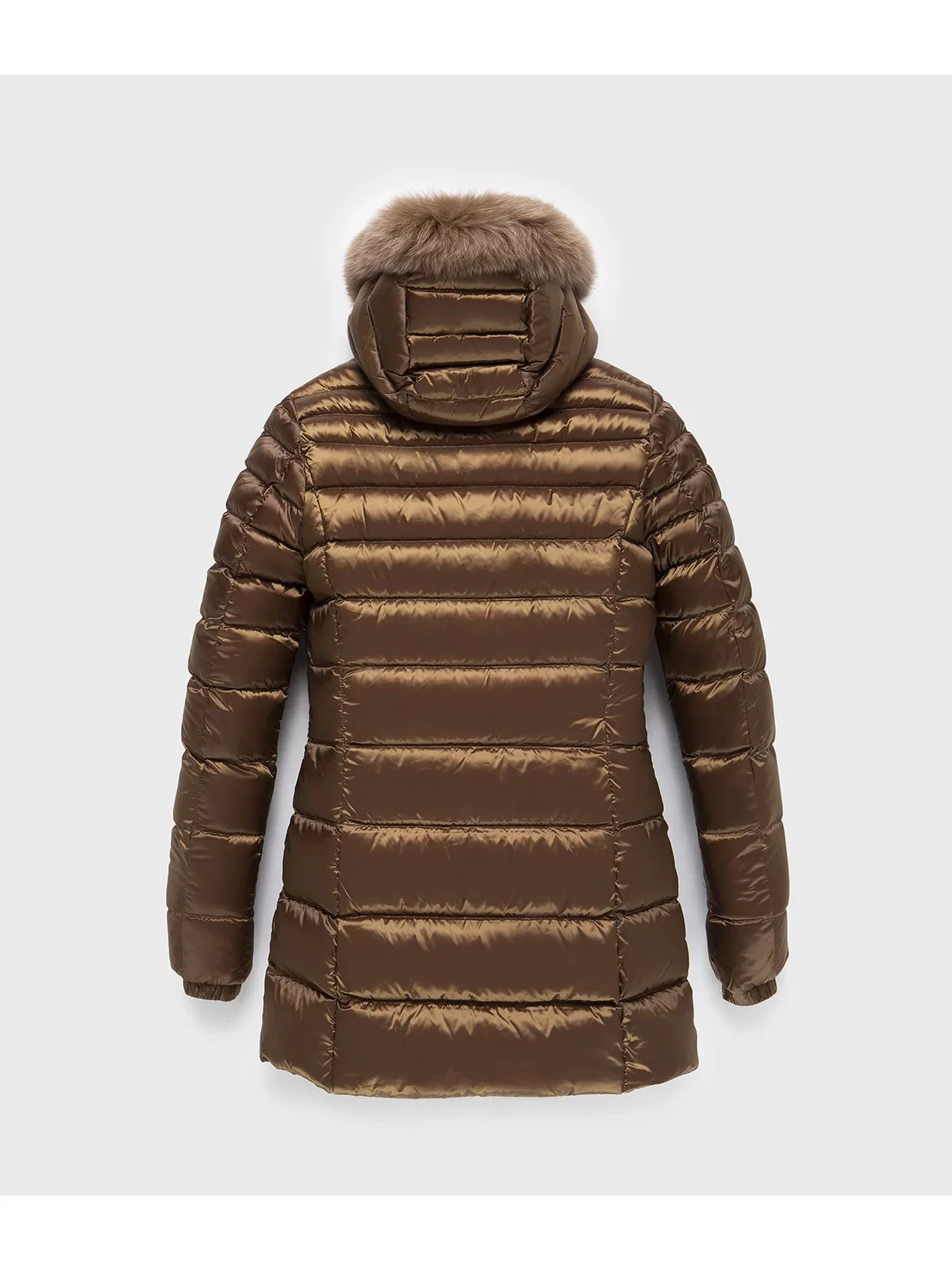 REFRIGIWEAR Piumino Donna Long mead fur jacket W98101 RA0035 H05560 Marrone - Image 2