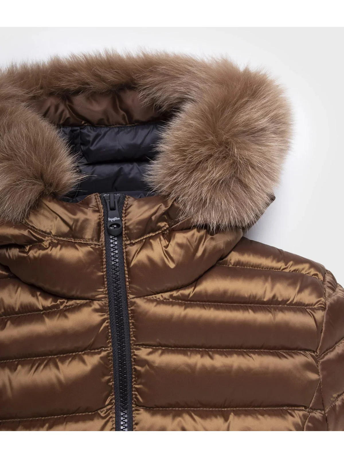 REFRIGIWEAR Piumino Donna Long mead fur jacket W98101 RA0035 H05560 Marrone - Image 3