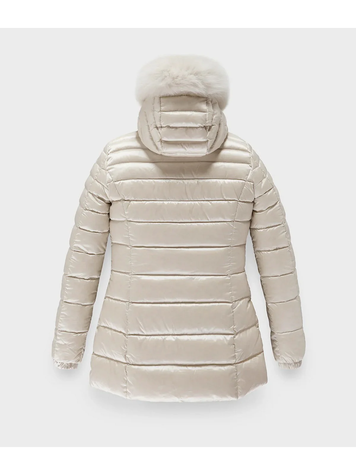 REFRIGIWEAR Piumino Donna Long mead fur jacket W98118 RA0035 A00152 TOFU - Image 3