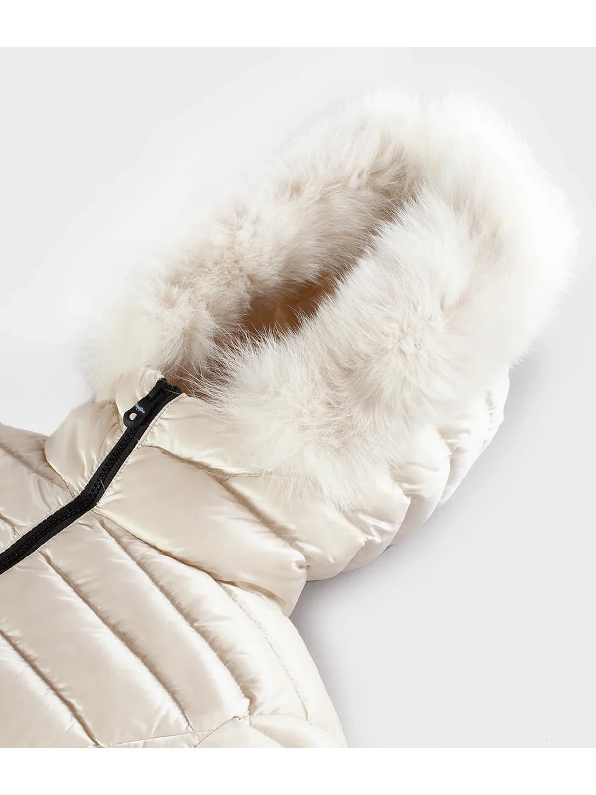 REFRIGIWEAR Piumino Donna Long mead fur jacket W98118 RA0035 A00152 TOFU - Image 5