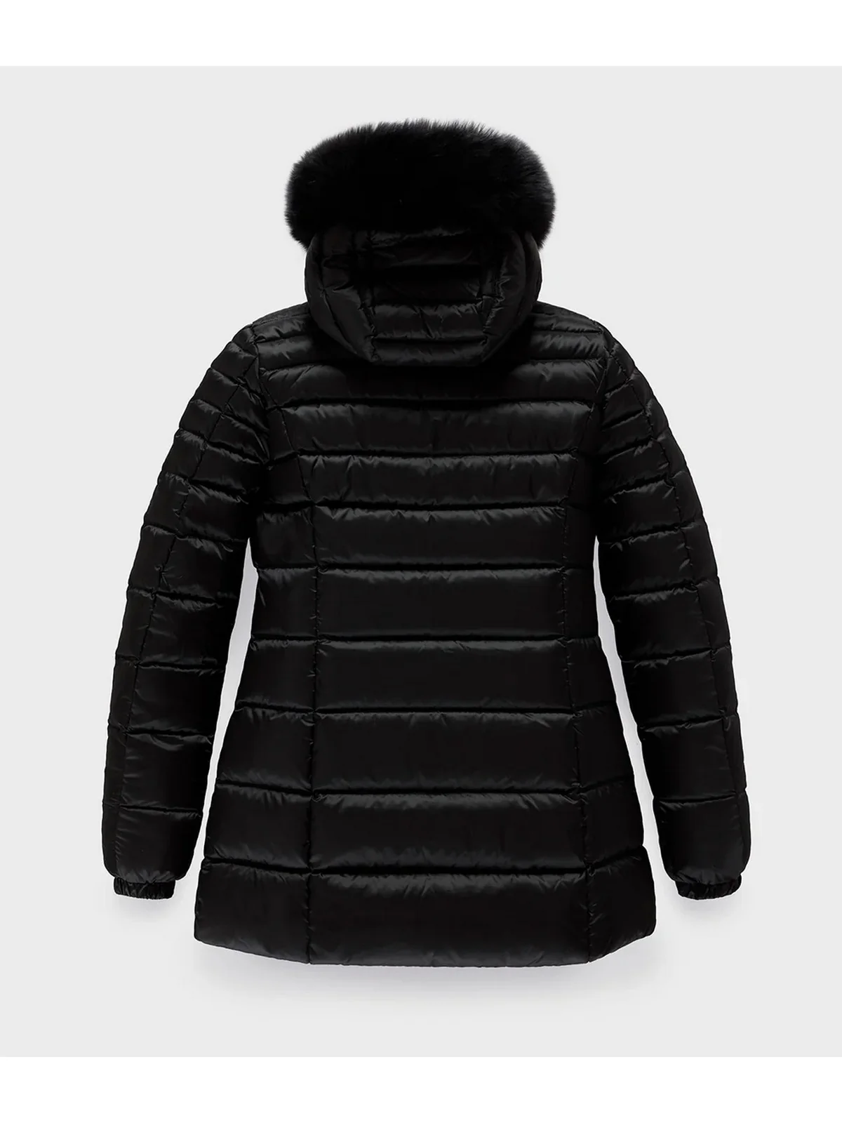 REFRIGIWEAR Piumino Donna Long mead fur jacket W98118 RA0035 G06000 Nero - Image 5