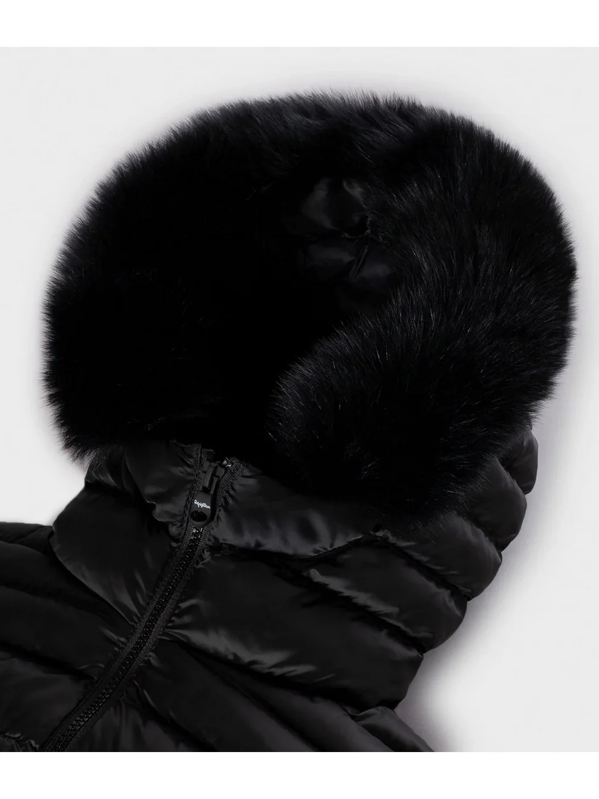 REFRIGIWEAR Piumino Donna Long mead fur jacket W98118 RA0035 G06000 Nero - Image 6