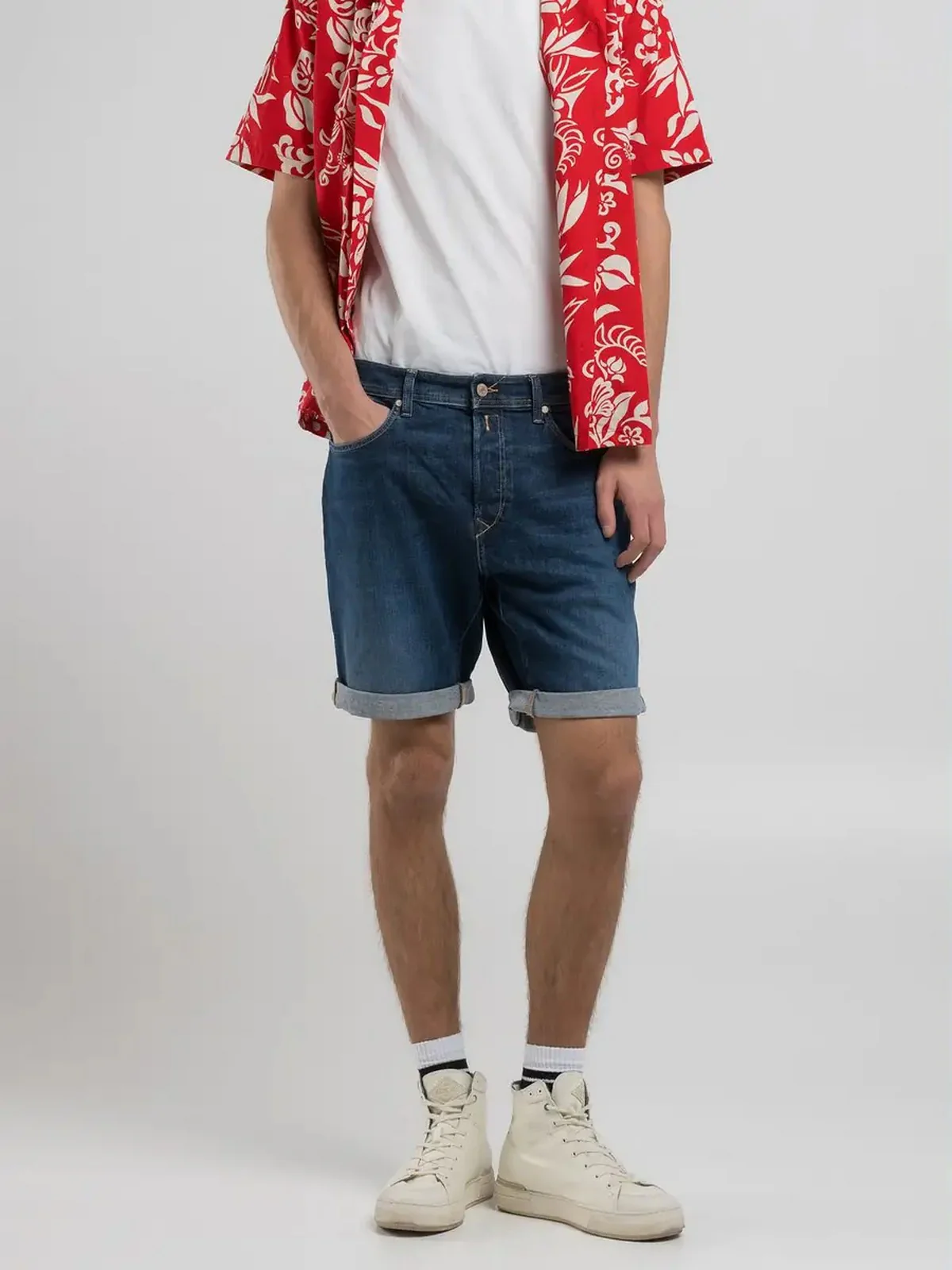 REPLAY Bermuda Uomo  MA981Y000573840 007 DARK BLUE - Image 3