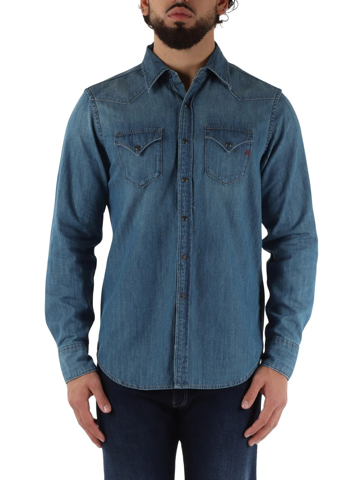REPLAY Camicia Uomo  M4023T00026C94A 009 MEDIUM BLUE - Image 2