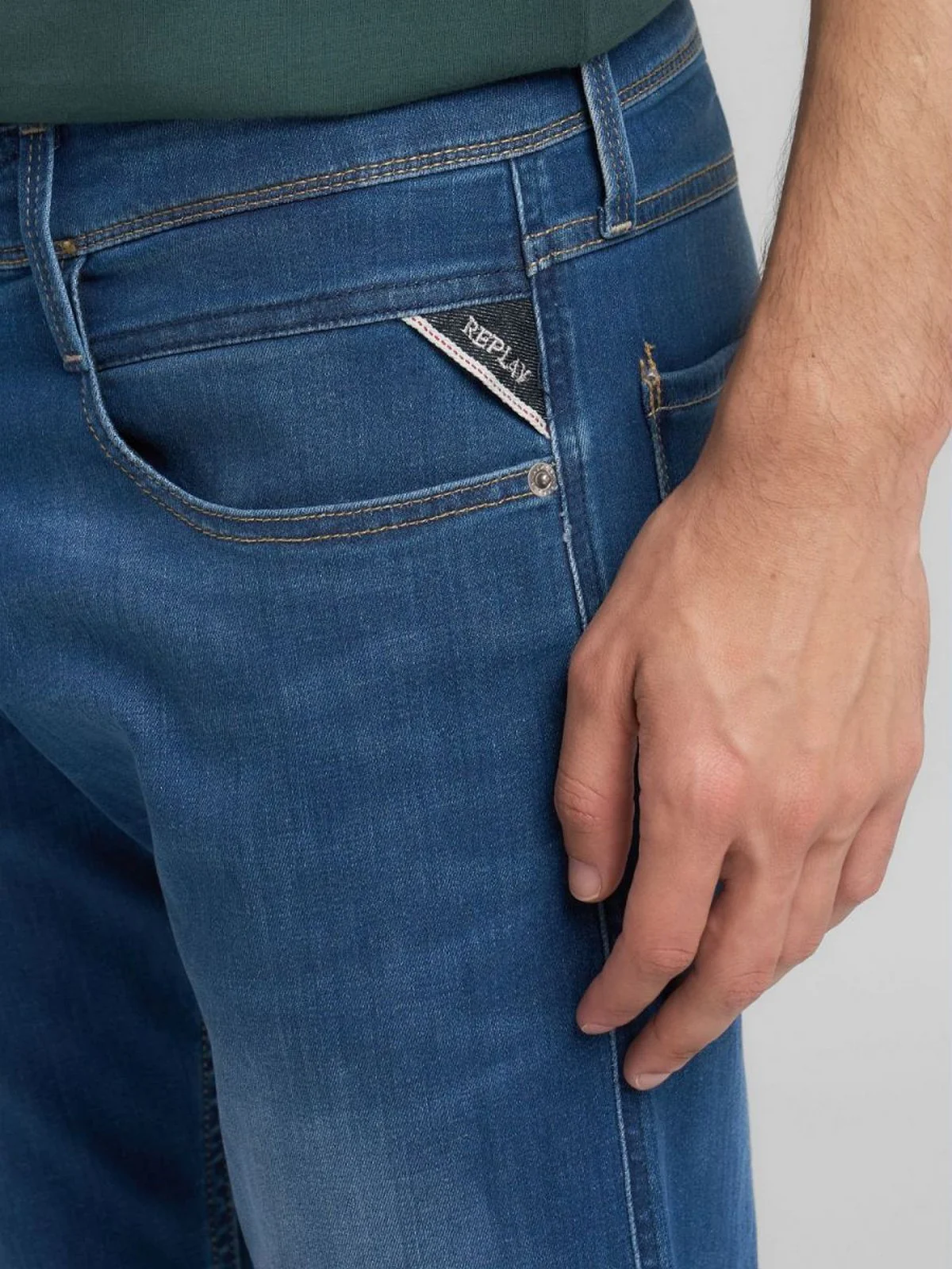 REPLAY Jeans Uomo ANBASS M91400041AC33 007 DARK BLUE - Image 4