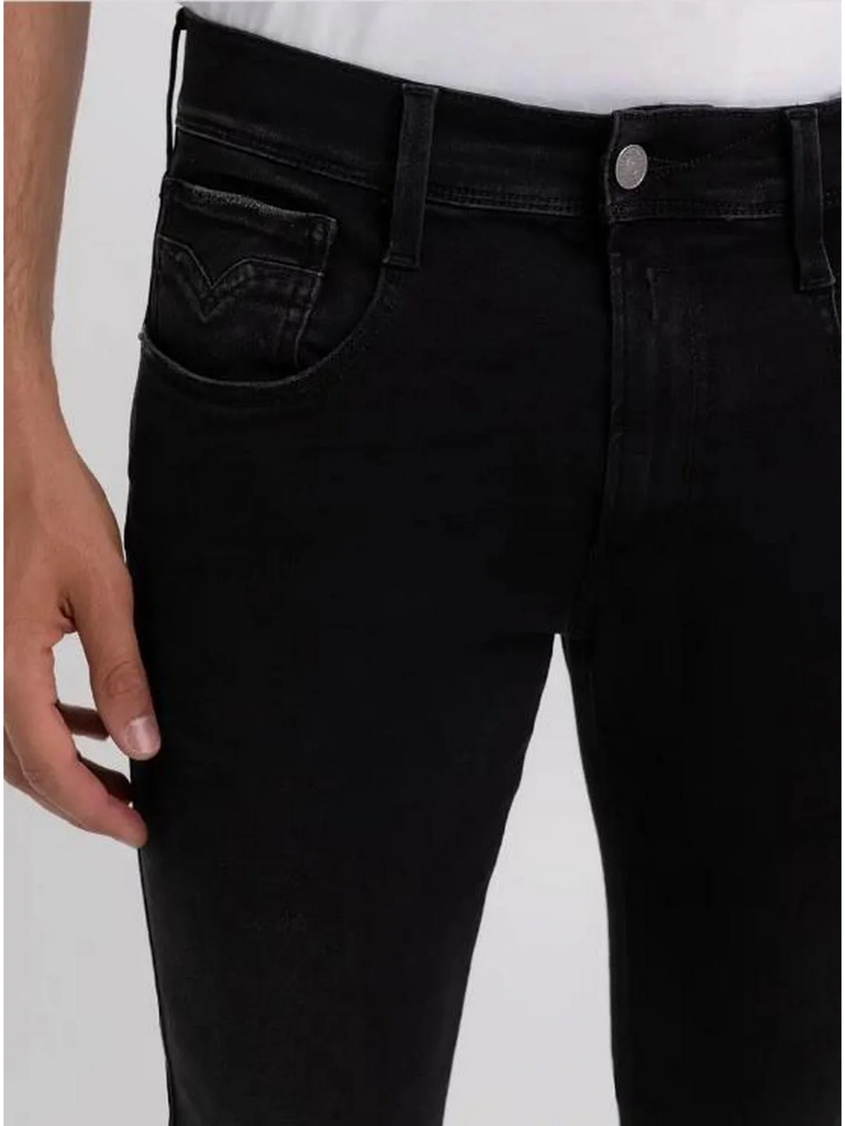 REPLAY Jeans Uomo ANBASS M914032661E01 098 BLACK - Image 6