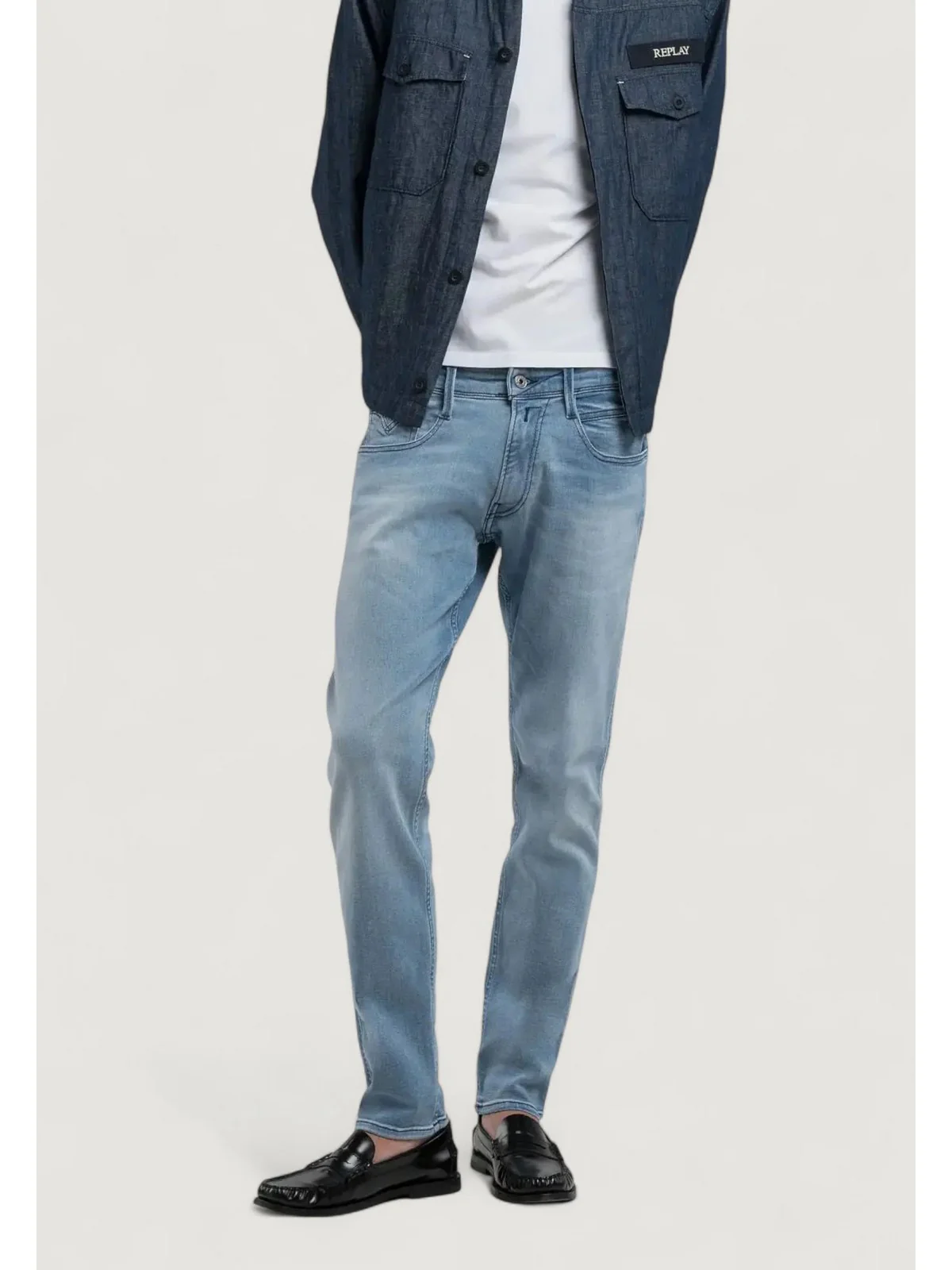 REPLAY Jeans Uomo ANBASS M914Y000261C42 010 LIGHT BLUE - Image 2