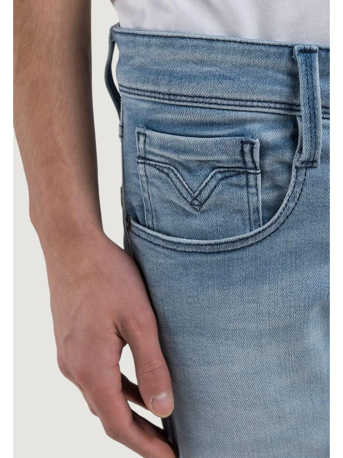 REPLAY Jeans Uomo ANBASS M914Y000261C42 010 LIGHT BLUE - Image 4
