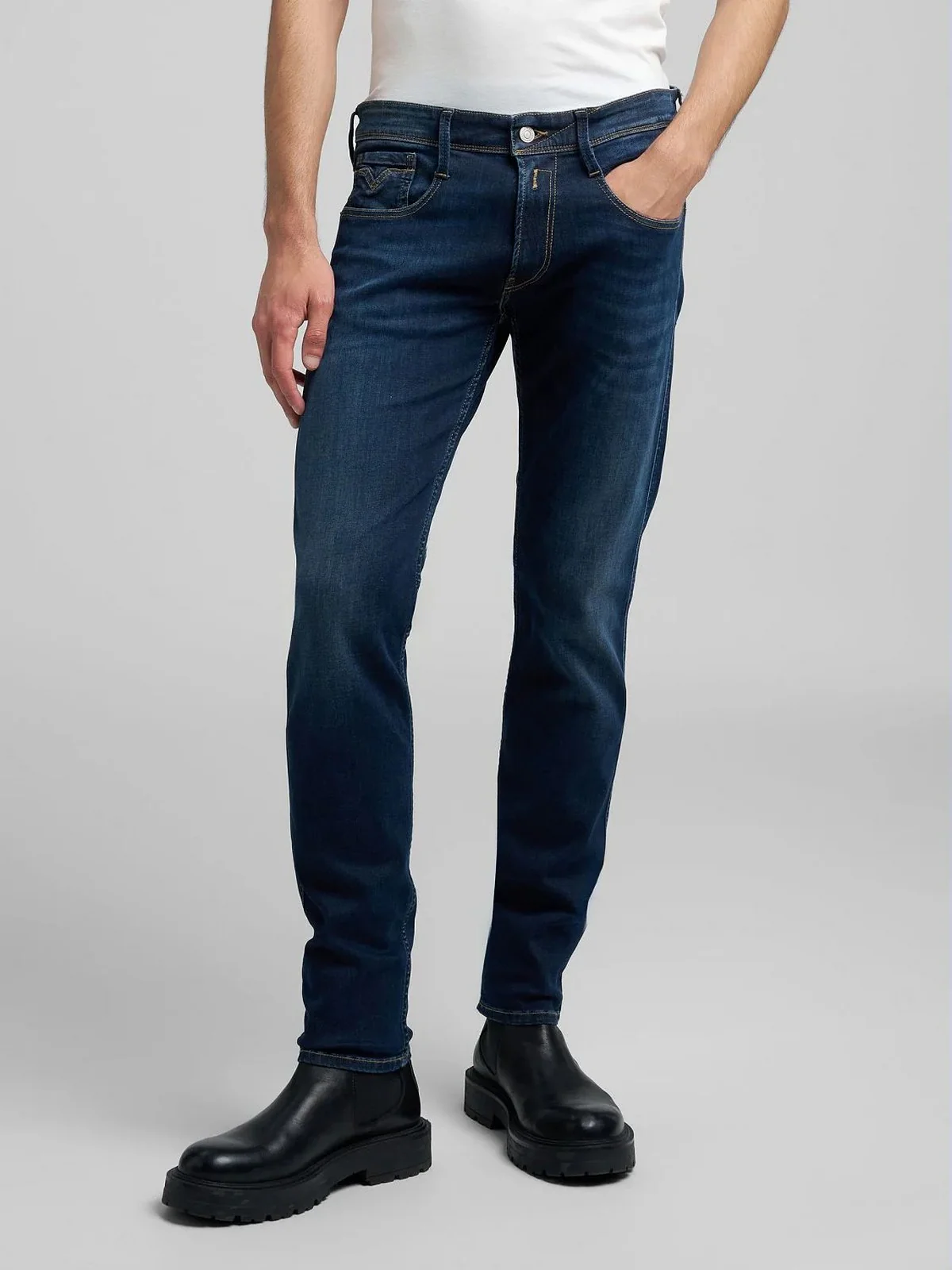 REPLAY Jeans Uomo ANBASS M914Y00041A900 007 DARK BLUE - Image 2