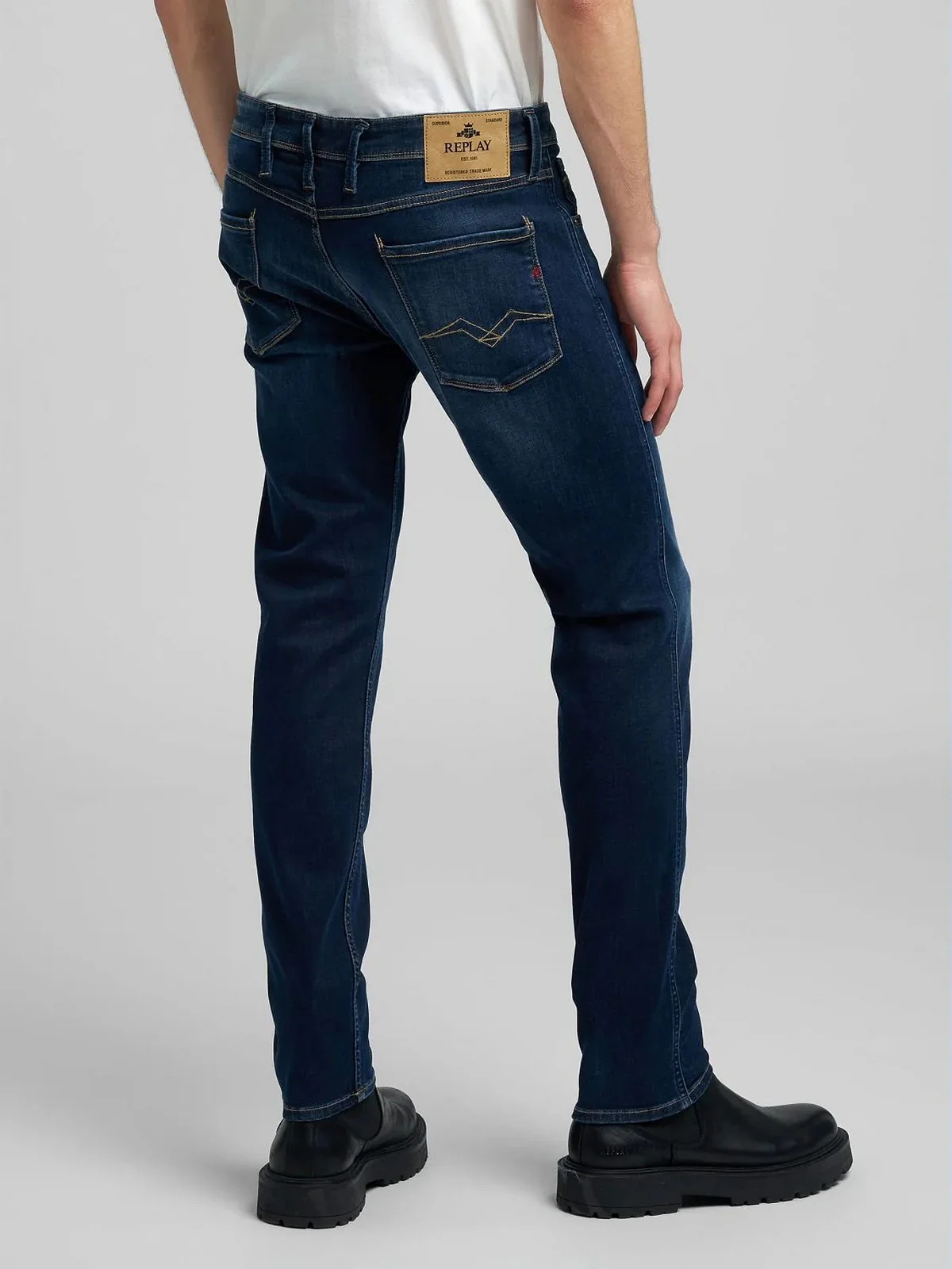 REPLAY Jeans Uomo ANBASS M914Y00041A900 007 DARK BLUE - Image 3