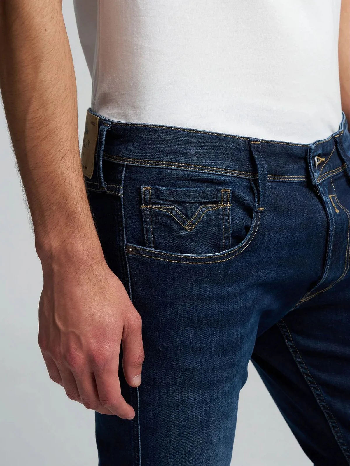 REPLAY Jeans Uomo ANBASS M914Y00041A900 007 DARK BLUE - Image 4
