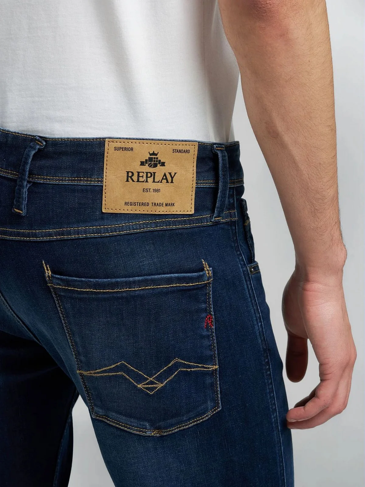 REPLAY Jeans Uomo ANBASS M914Y00041A900 007 DARK BLUE - Image 5