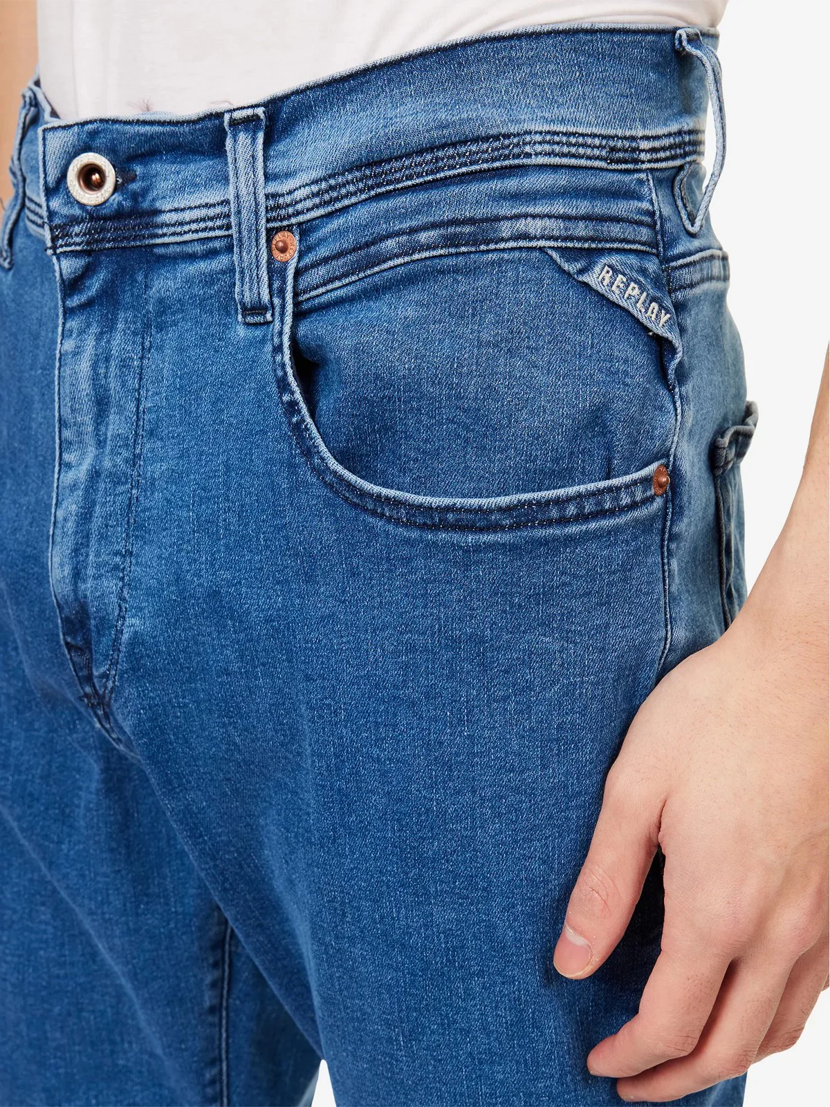 REPLAY Jeans Uomo ARIICK M1049000661HO6 009 MEDIUM BLUE - Image 4
