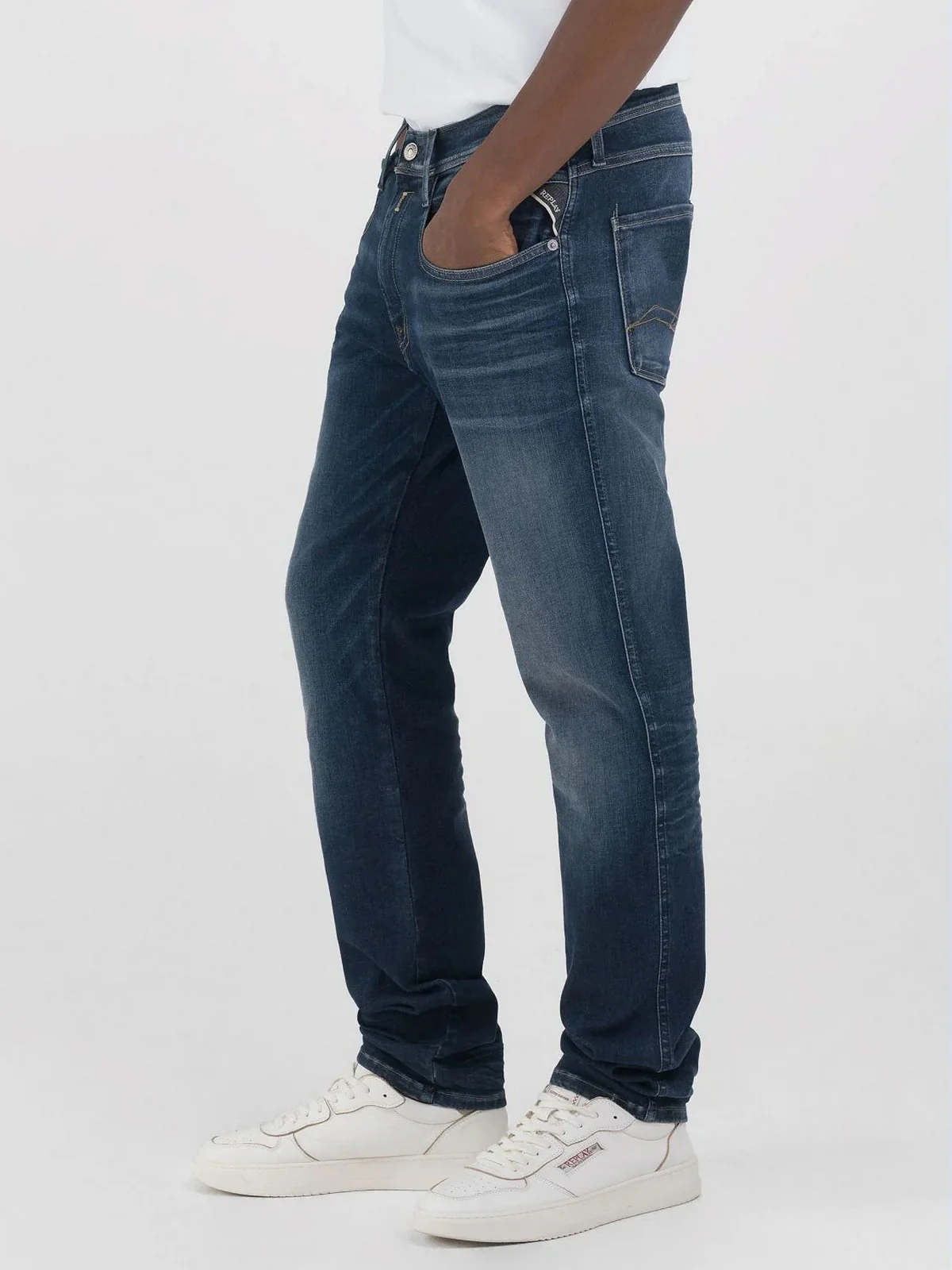 REPLAY Pantalone Uomo  M914E000661604 007 DARK BLUE - Image 3
