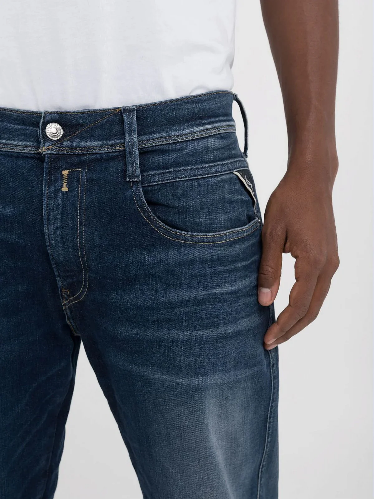 REPLAY Pantalone Uomo  M914E000661604 007 DARK BLUE - Image 5
