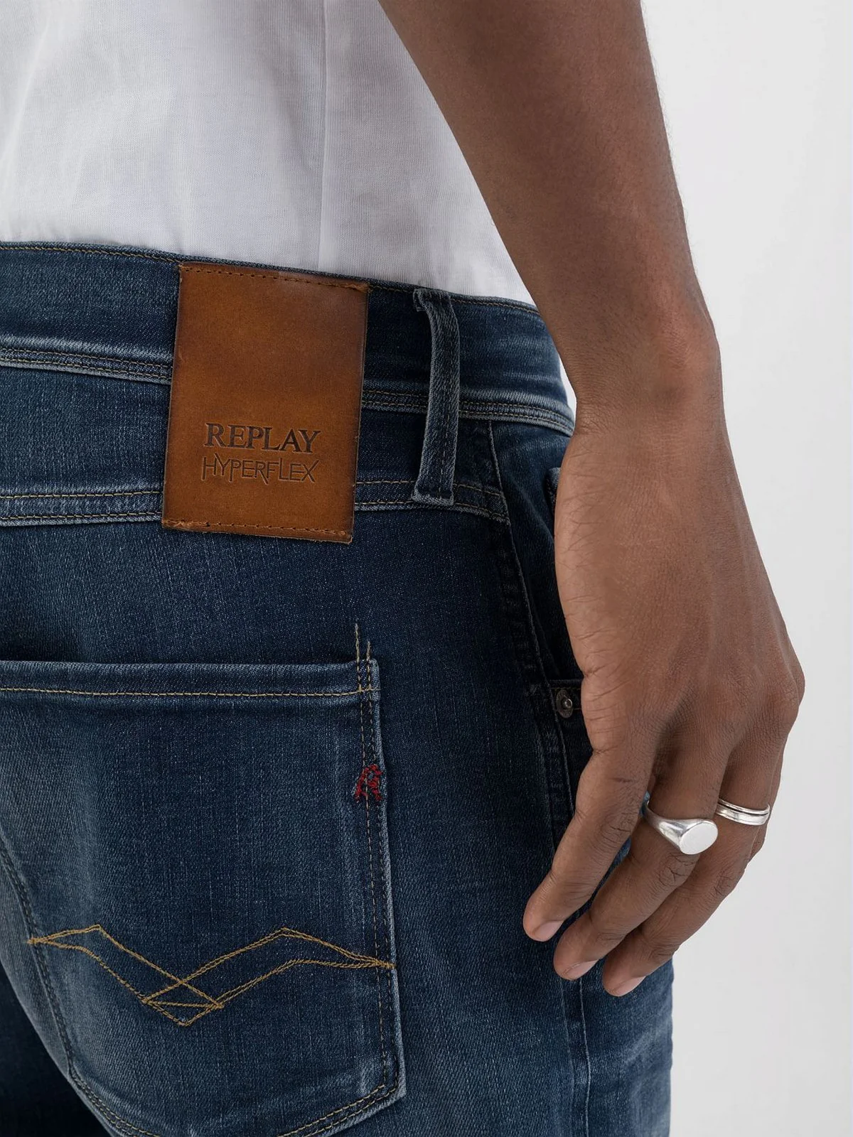 REPLAY Pantalone Uomo  M914E000661604 007 DARK BLUE - Image 6