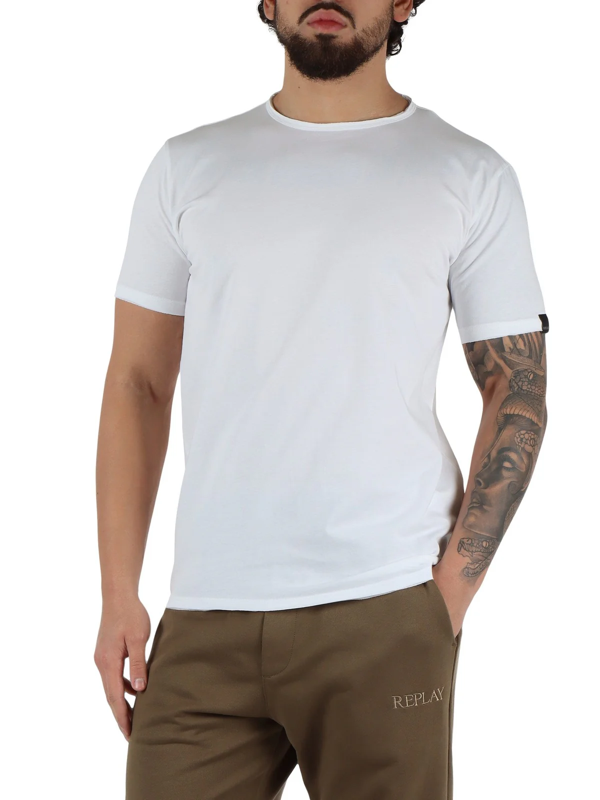 REPLAY T-shirt Uomo  M3590A0002660 001 WHITE - Image 3